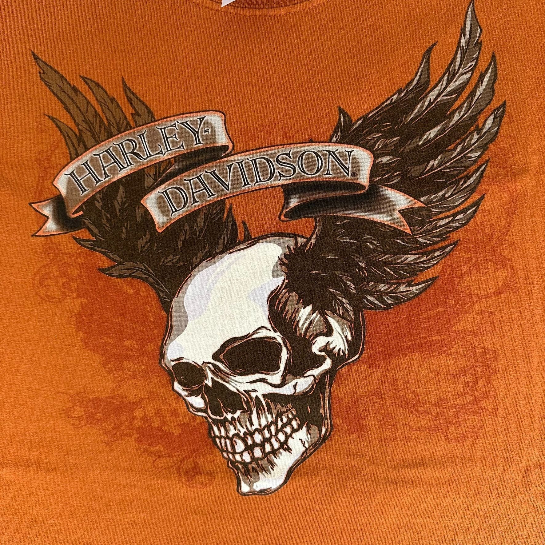 Harley Davidson Vintage Y2K Harley Davidson Wings Skull T-Shirt Arabic Boxy Size US XL / EU 56 / 4 - 2 Thumbnail