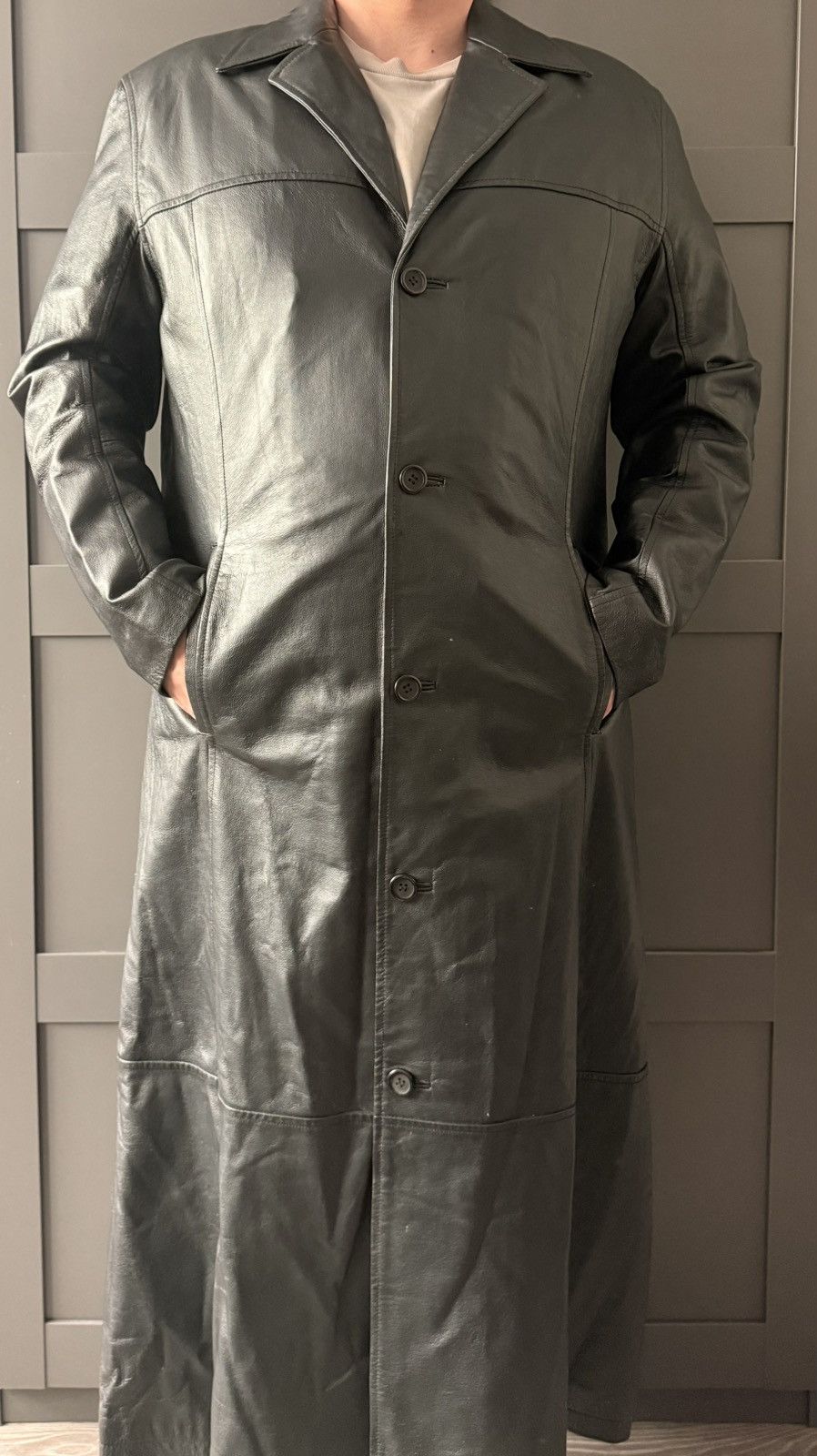 Warner Bros 2003 The Matrix Official Leather Trench Coat Warner Bros XL Size US XL / EU 56 / 4 - 11 Thumbnail