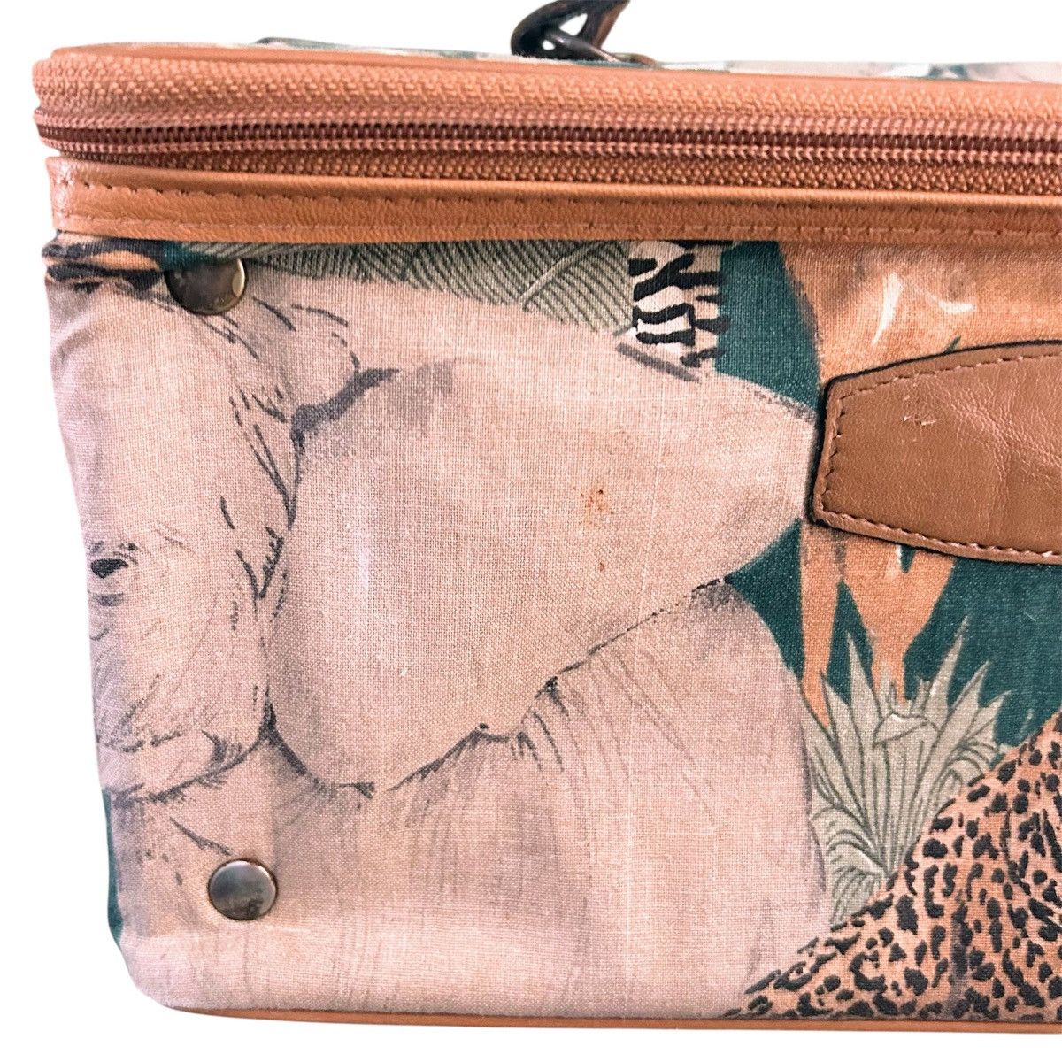 Other Vintage Herz Safari Jungle Animal Print Travel Cosmetic Bag Size ONE SIZE - 5 Thumbnail