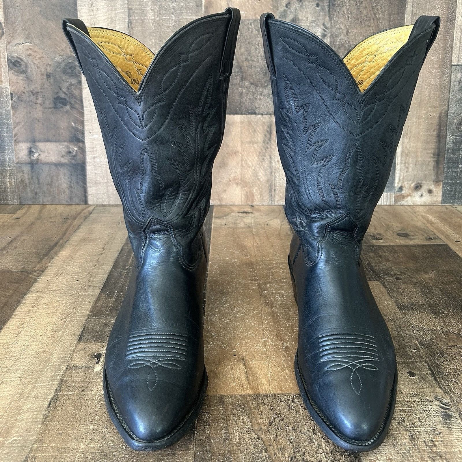 Nocona Boots Nocona Vintage Black Western Cowboy Boots Mens 