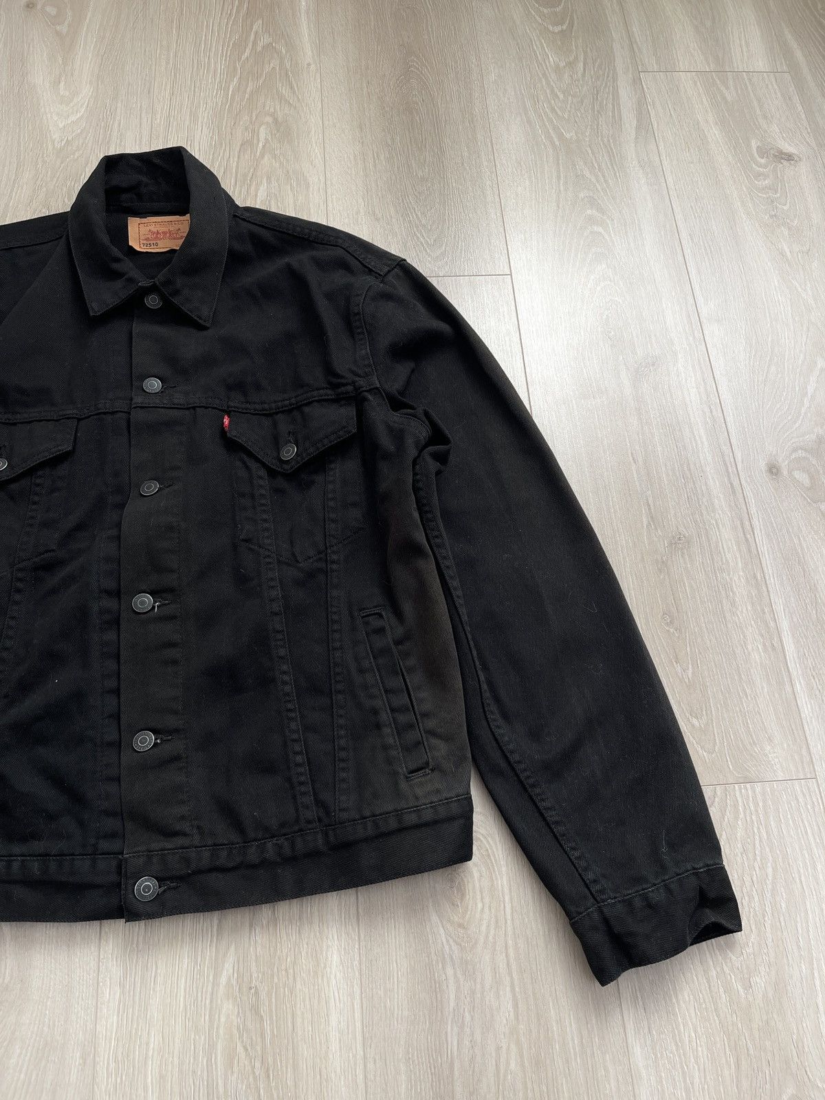 Levi's 🔥Levi's 72510 Men's black Denim Trucker Jacket levis L Size US L / EU 52-54 / 3 - 8 Thumbnail