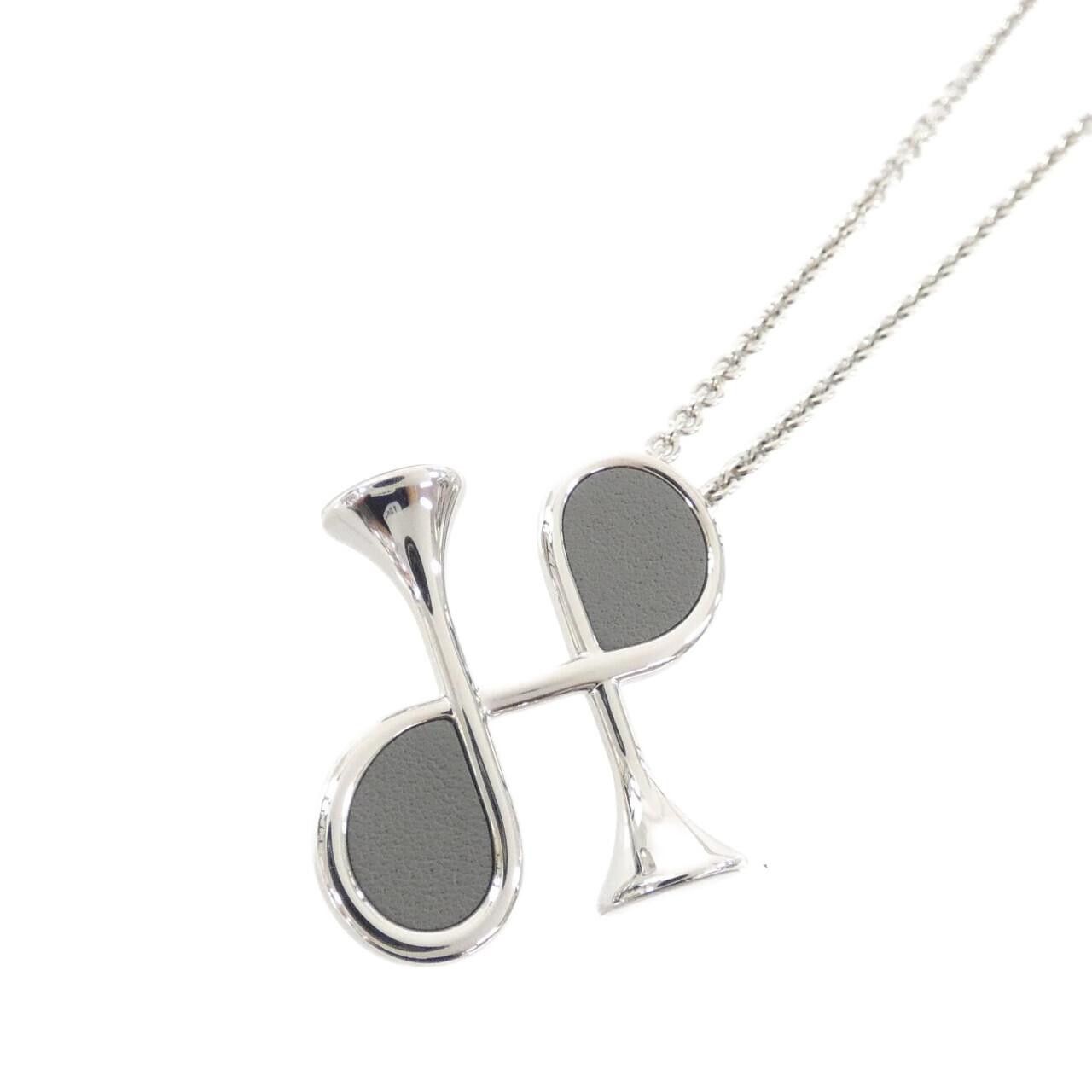 Hermes Hermes Col H Swift Necklace Leather Necklace DUTY FREE for USA