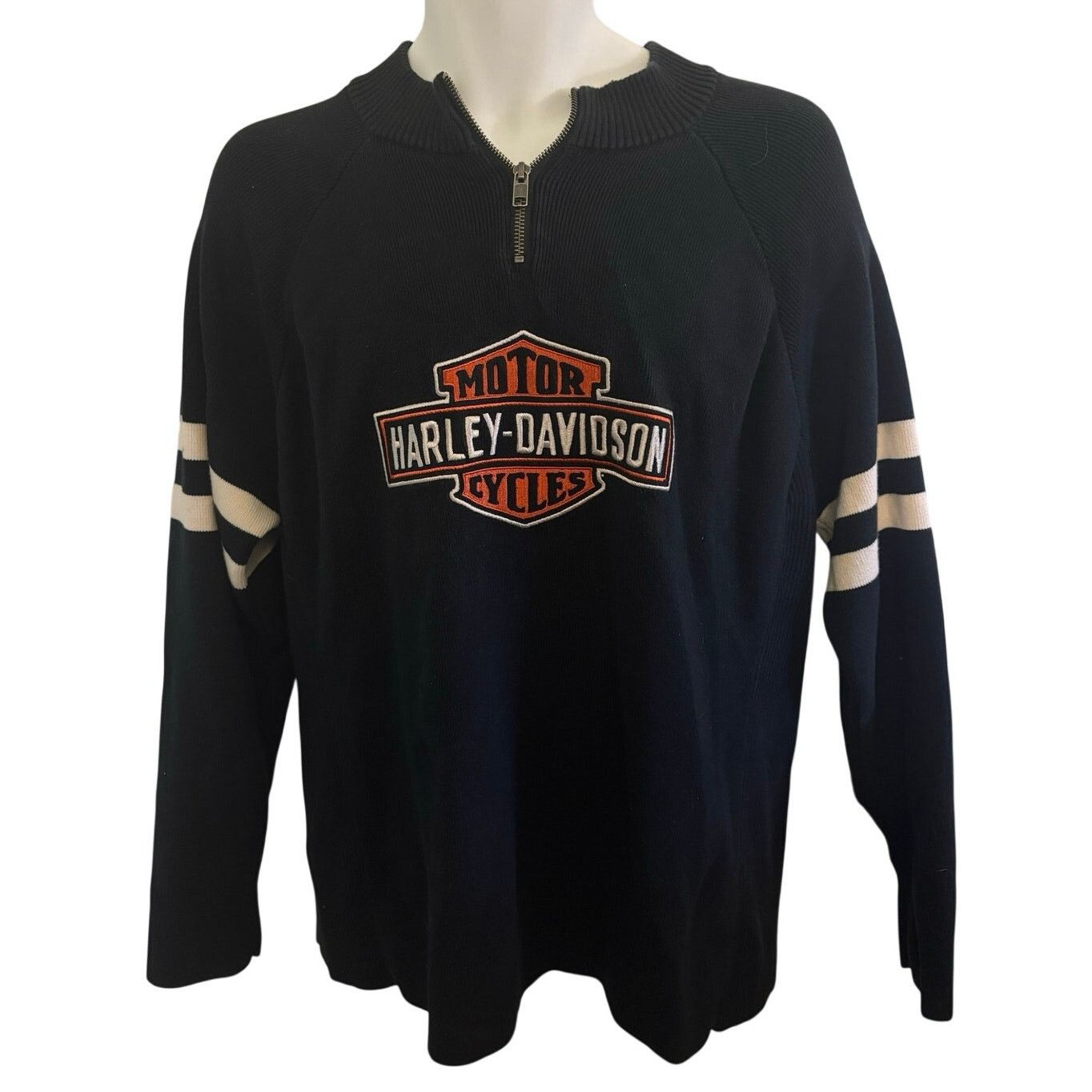 Harley Davidson Vintage Harley-Davidson Sweater XL. Embroidered. 1/4 zip Size US XL / EU 56 / 4 - 1 Thumbnail