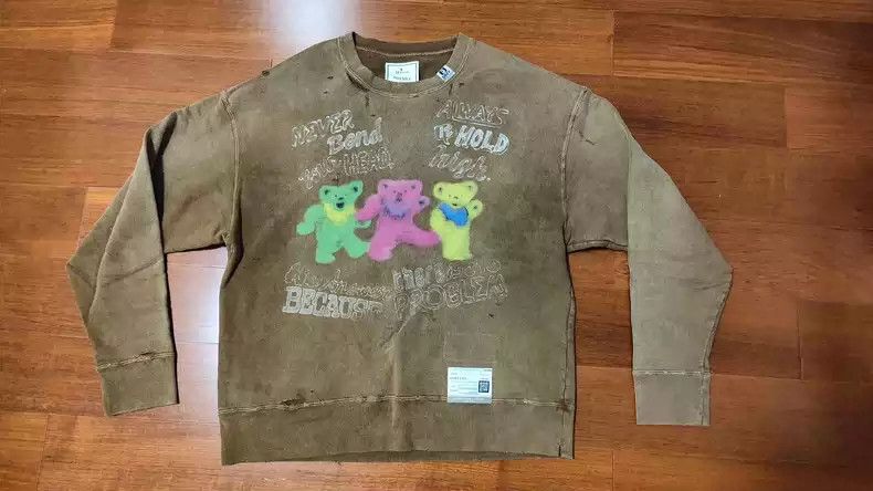 Maison MIHARA YASUHIRO Mihara Yasuhiro 22aw destroyed the old bear graffiti printed sweater. Size US L / EU 52-54 / 3 - 1 Thumbnail