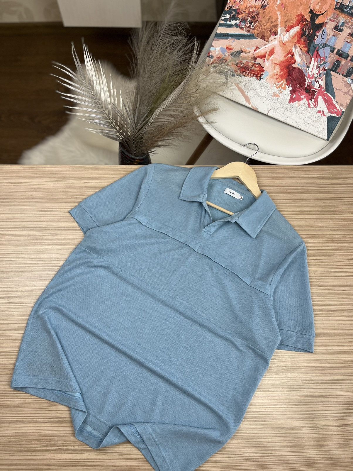 Rapha Rapha baby blue wool blend polo shirt Size US XL / EU 56 / 4 - 1 Thumbnail