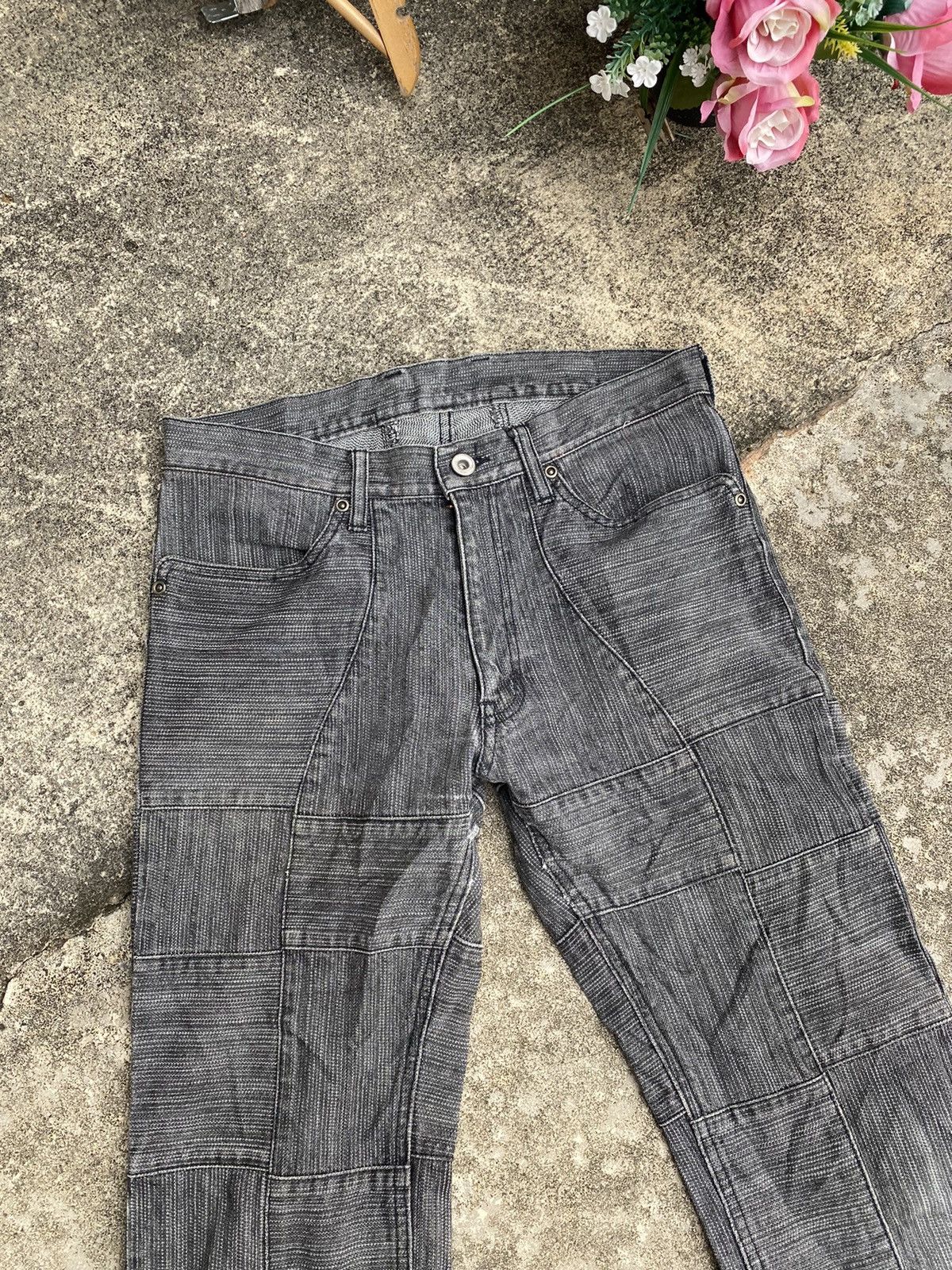 Japanese Brand Vintage Japanese Brands Rupert Patchwork Flare Pants Size US 31 - 3 Thumbnail