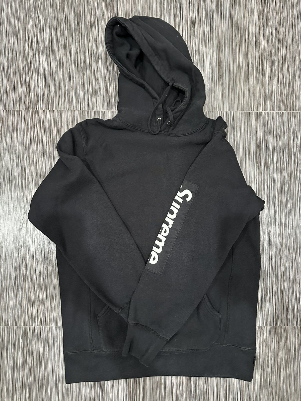 Supreme Sleeve Patch Hooded シュプリーム パーカー Supreme Sleeve Patch Hooded Sweatshirt Black Men's - SS17 - US