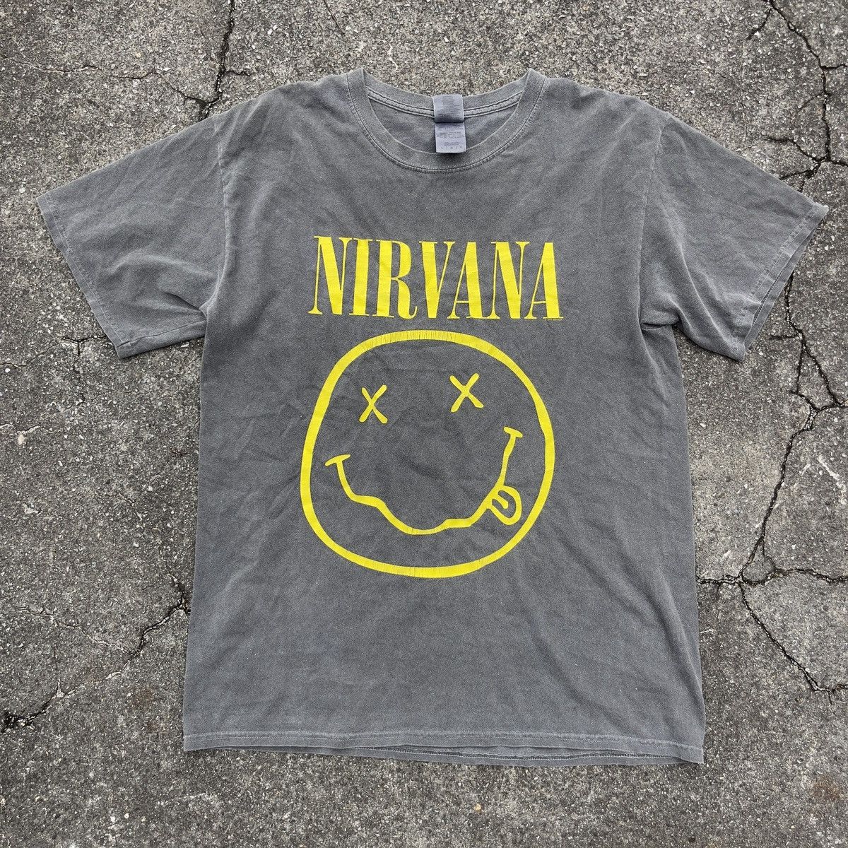 Gildan × Nirvana × Vintage Vintage Sun Faded Over Dyed NIRVANA Shirt Size US L / EU 52-54 / 3 - 1 Thumbnail