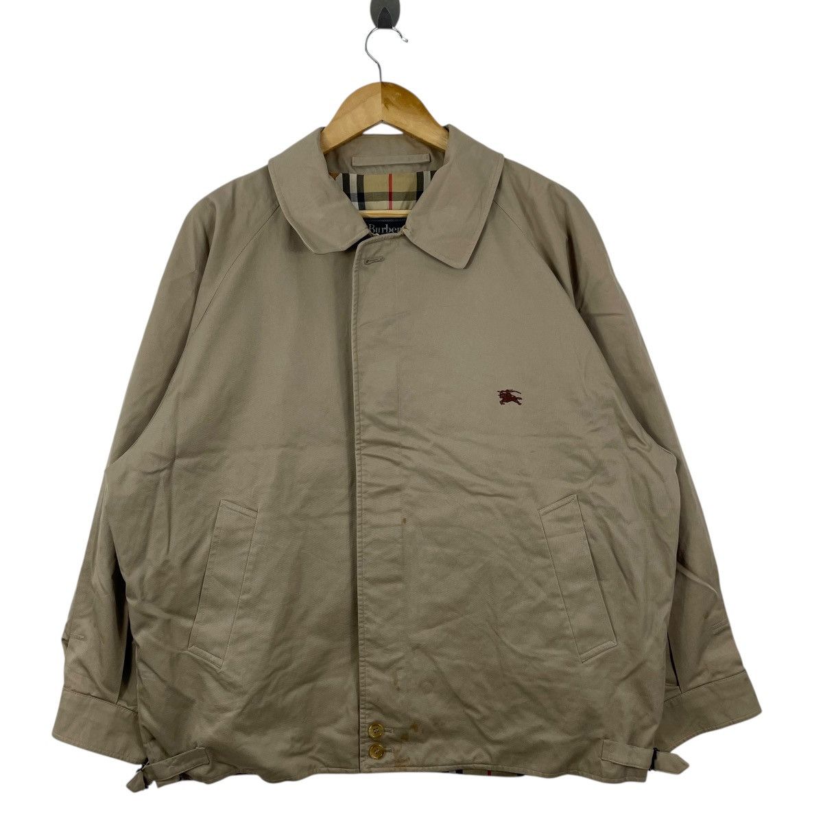 Burberry Vintage 90s Burberrys Nova Check Zipper Jacket Size US XL / EU 56 / 4 - 2 Thumbnail