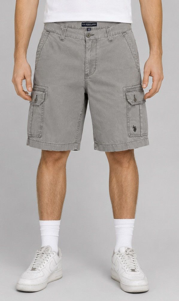 U.S. Polo Assn. US Polo Assn Mens Gray Cargo Shorts Size 36 Military Style Size US 36 / EU 52 - 1 Thumbnail