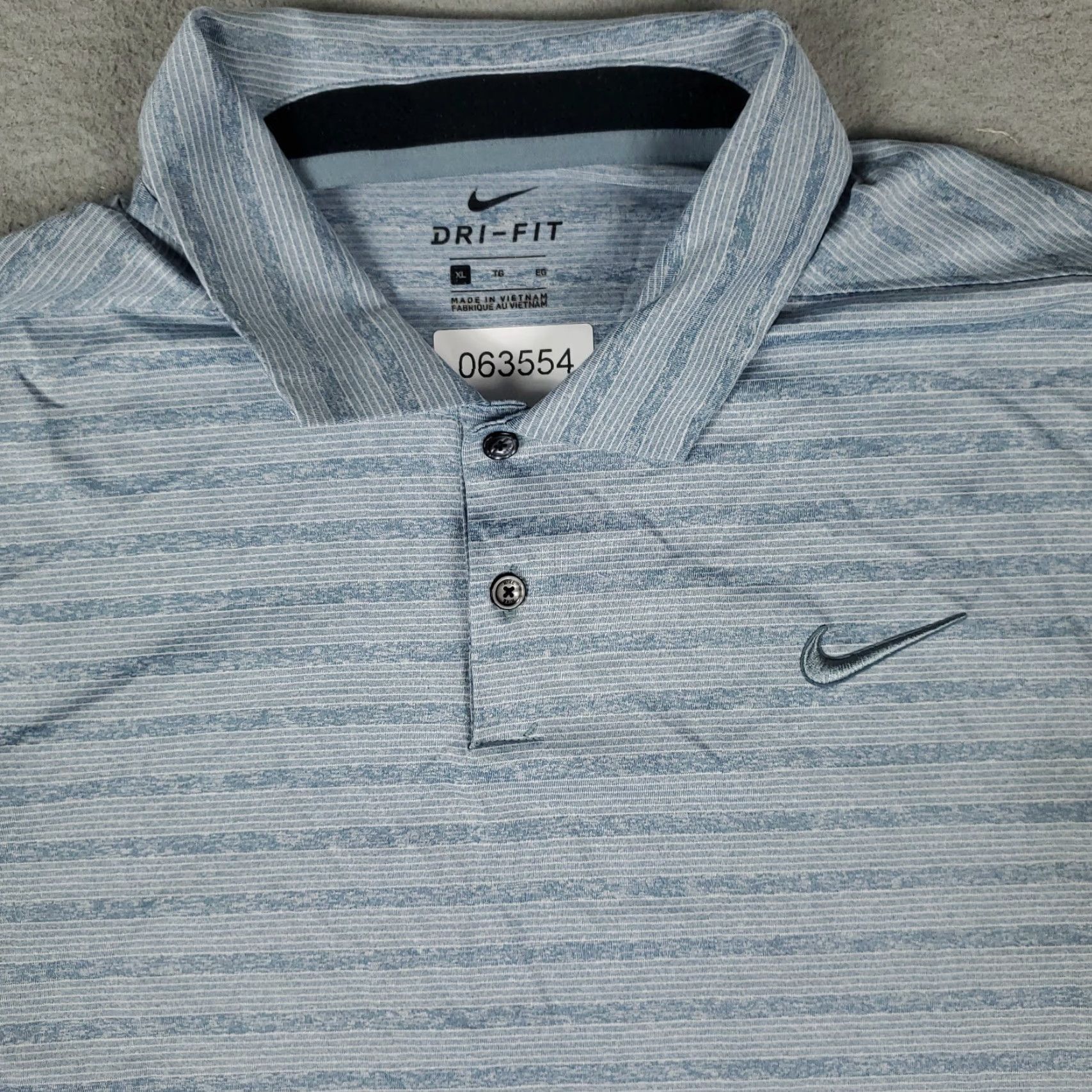 Nike Nike Polo Shirt Mens XL Blue Striped Swoosh Golf Casual Short Sleeve Polo - Nike Shirt Mens XL Blue Striped Golf Casual Short Sleeve Size US XL / EU 56 / 4 - 2 Thumbnail