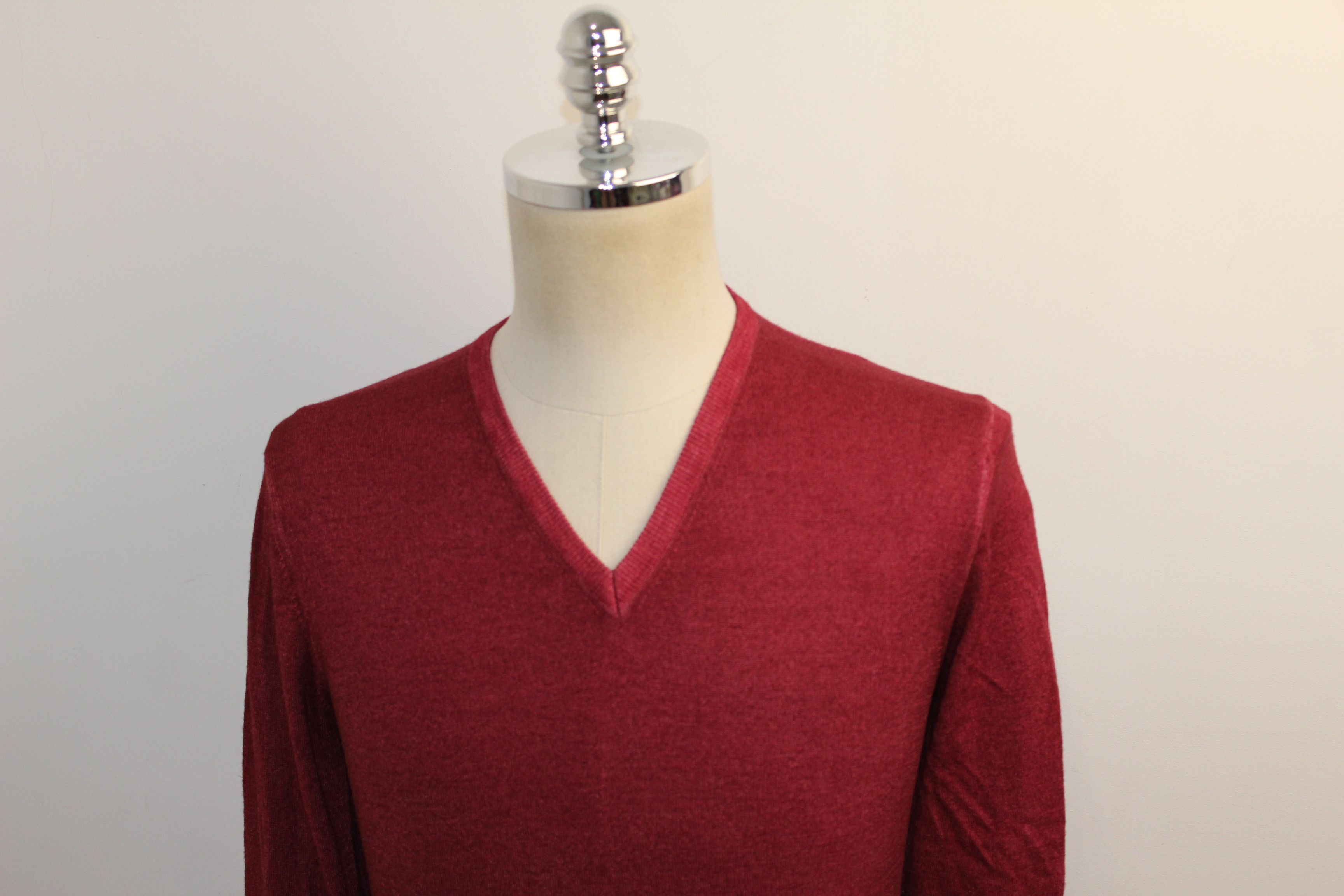 Gran Sasso GRAN SASSO V-Neck Wool Jumper Sweater Size US M / EU 48-50 / 2 - 5 Thumbnail