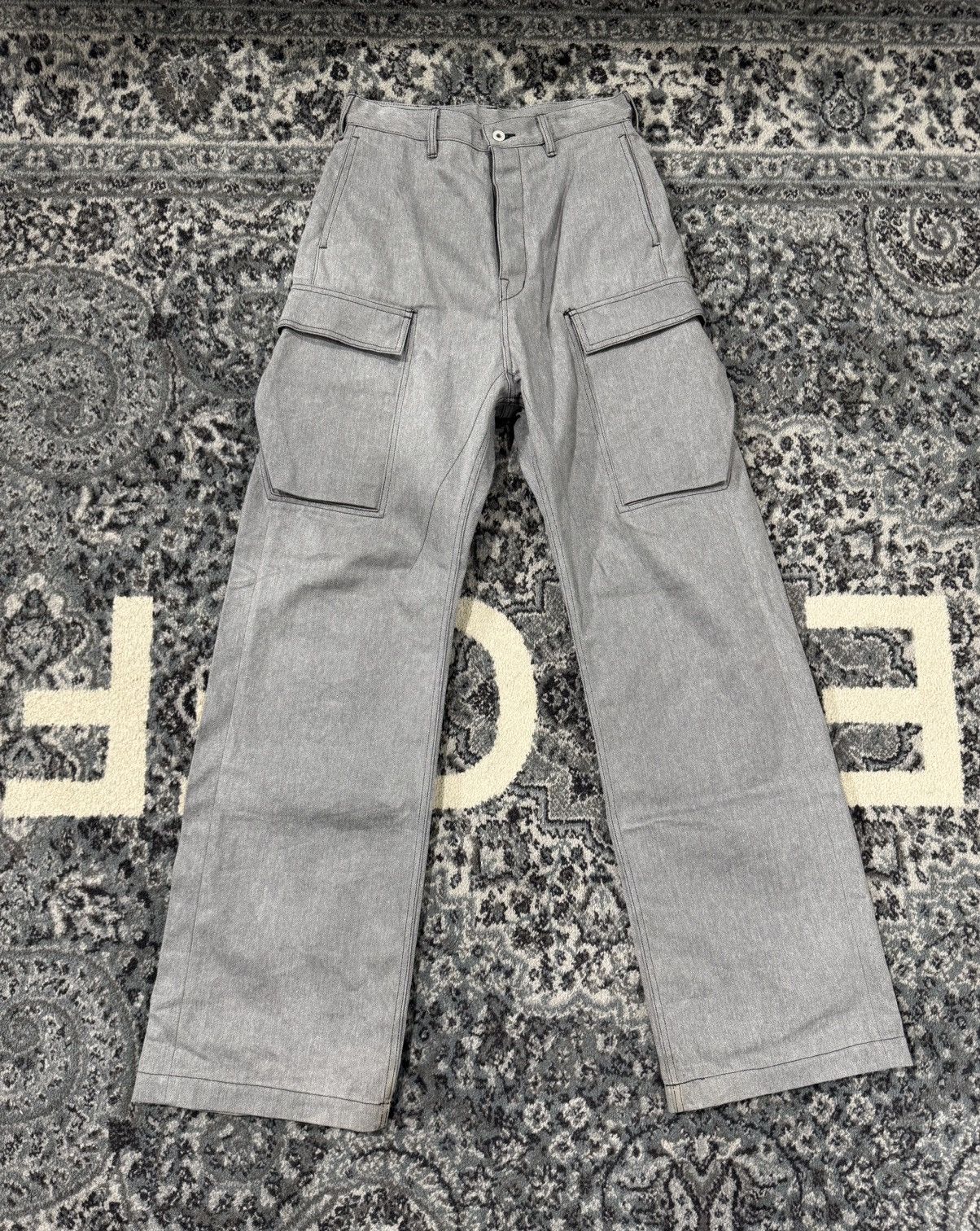 Rick Owens Drkshdw Rick Owens DRKSHDW Pad Cargos Grey Size US 29 - 1 Thumbnail