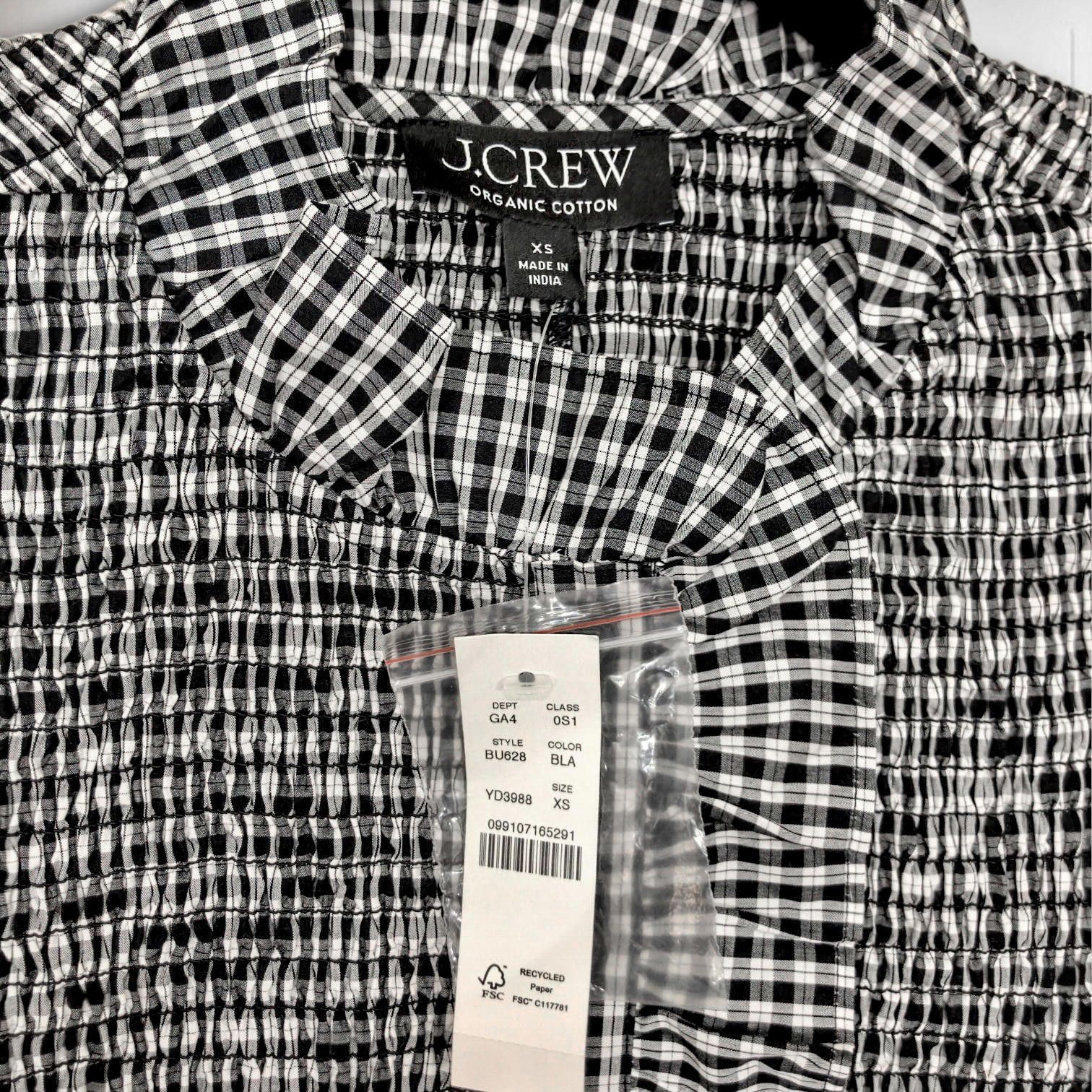 J.Crew J.Crew Organic Cotton Gingham Ruffle Shirt Dress - XS Size XS / US 0-2 / IT 36-38 - 5 Thumbnail