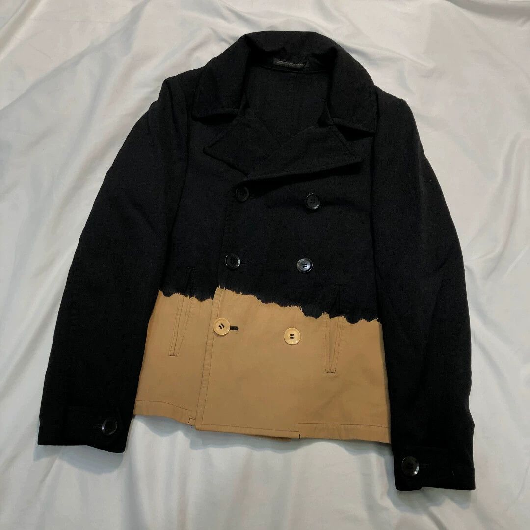 Yohji Yamamoto YohjiYamamoto 03AW Discharge Print Jacket Earth Yellow Size L / US 10 / IT 46 - 2 Thumbnail