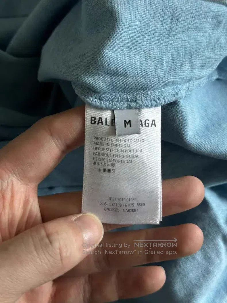 Balenciaga Balenciaga Mist Blue Snap Button Short Sleeve Size US M / EU 48-50 / 2 - 4 Thumbnail