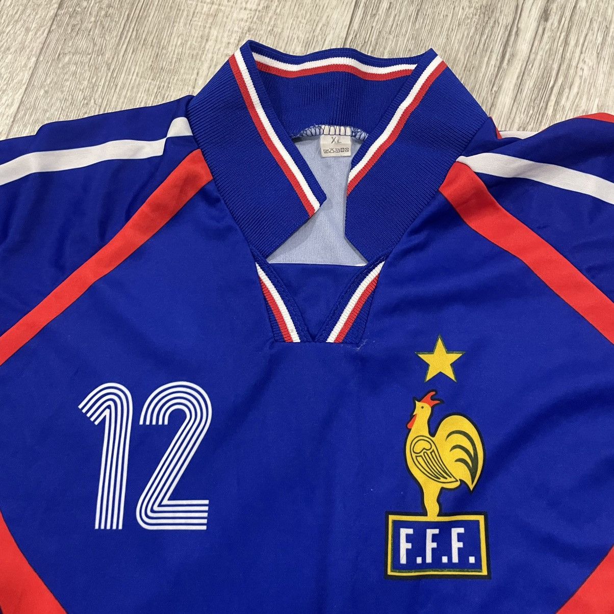 Vintage Vintage 90s France Henry 12 fff jersey football tee shirt Size US M / EU 48-50 / 2 - 3 Thumbnail