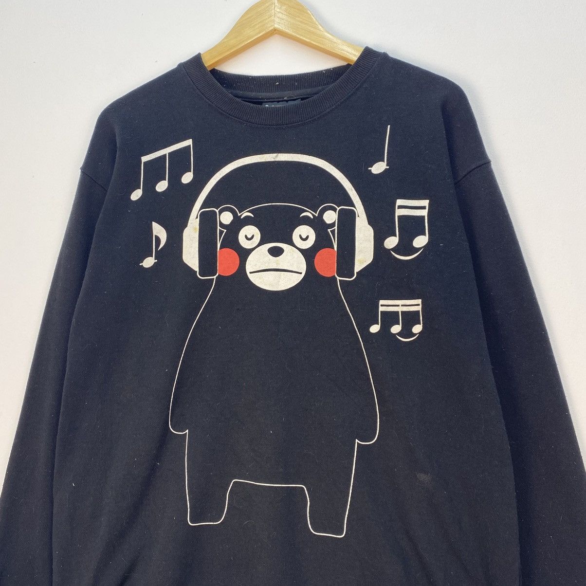 Japanese Brand 💥 Japanese mascot Kumamon wearing headphones Cartoon Sweatsh Size US M / EU 48-50 / 2 - 5 Thumbnail