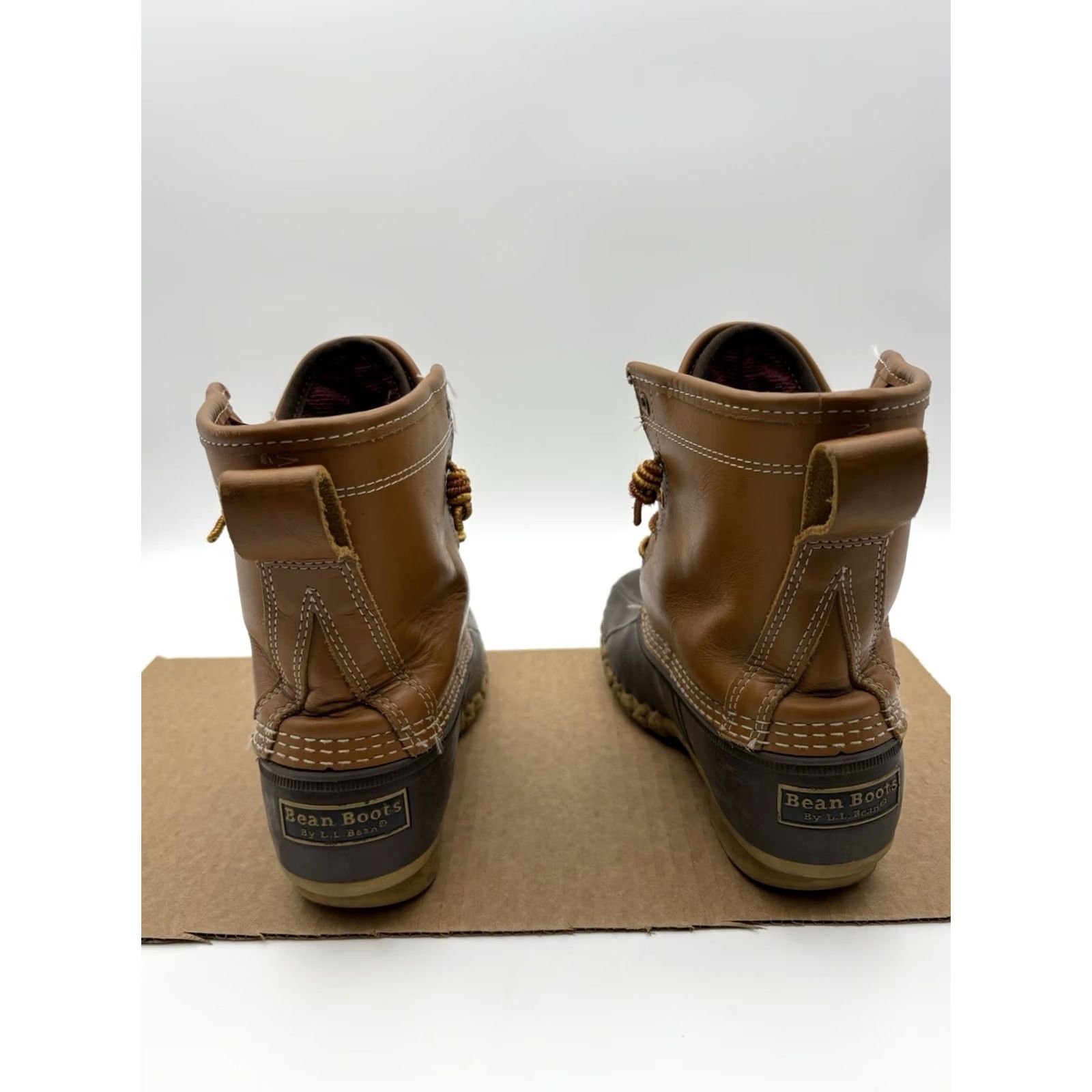 Vintage VINTAGE L.L.Bean Boots Duck Hunting Boots Gore-Tex Thinsulate Lined Made in USA Men 8 Tan/Brown Leather Waterproof Insulated Rubber Mid-Calf Boots Men Size US 8 / EU 41 - 4 Thumbnail