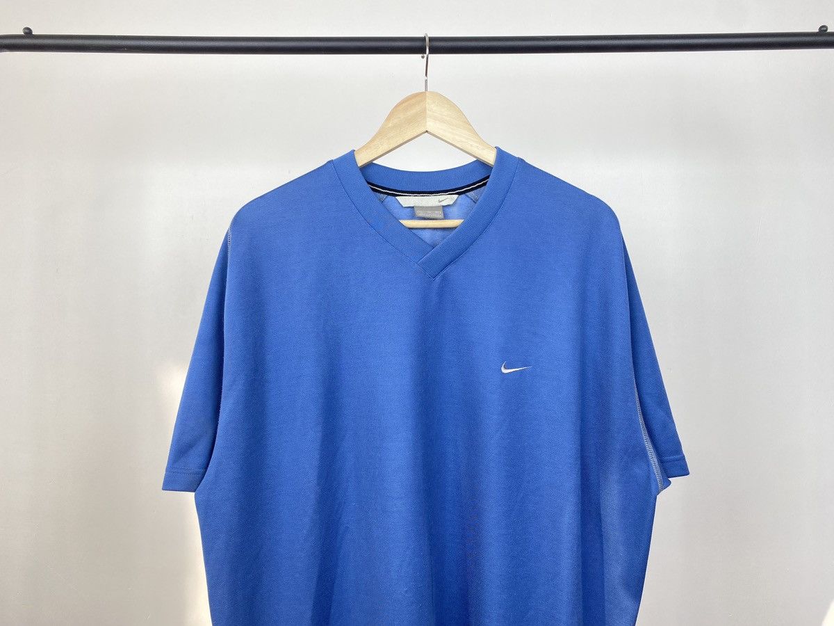 Nike Nike Jersey T-Shirt Embroidered Logo Vintage Blue Blockcore Size US XL / EU 56 / 4 - 3 Thumbnail