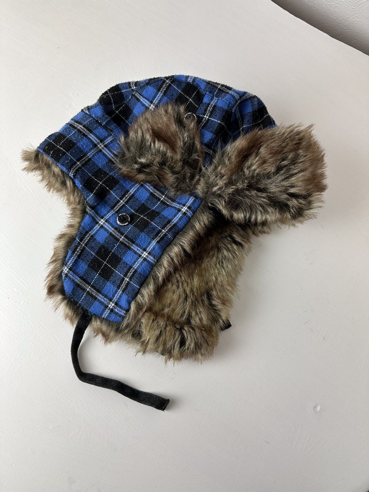 Hysteric Glamour × Vintage Crazy Y2K Mohair Fuzzy Hat Ushanka Punk Huge Size ONE SIZE - 1 Thumbnail