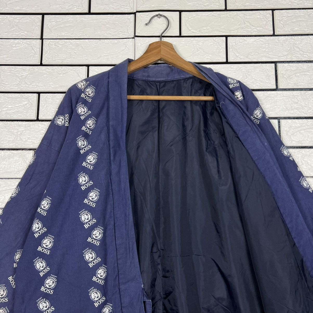 Japanese Brand Vintage SUNTORY COFFEE BOSS Kimono Hanten Jacket #4146-C189 Size US L / EU 52-54 / 3 - 9 Thumbnail