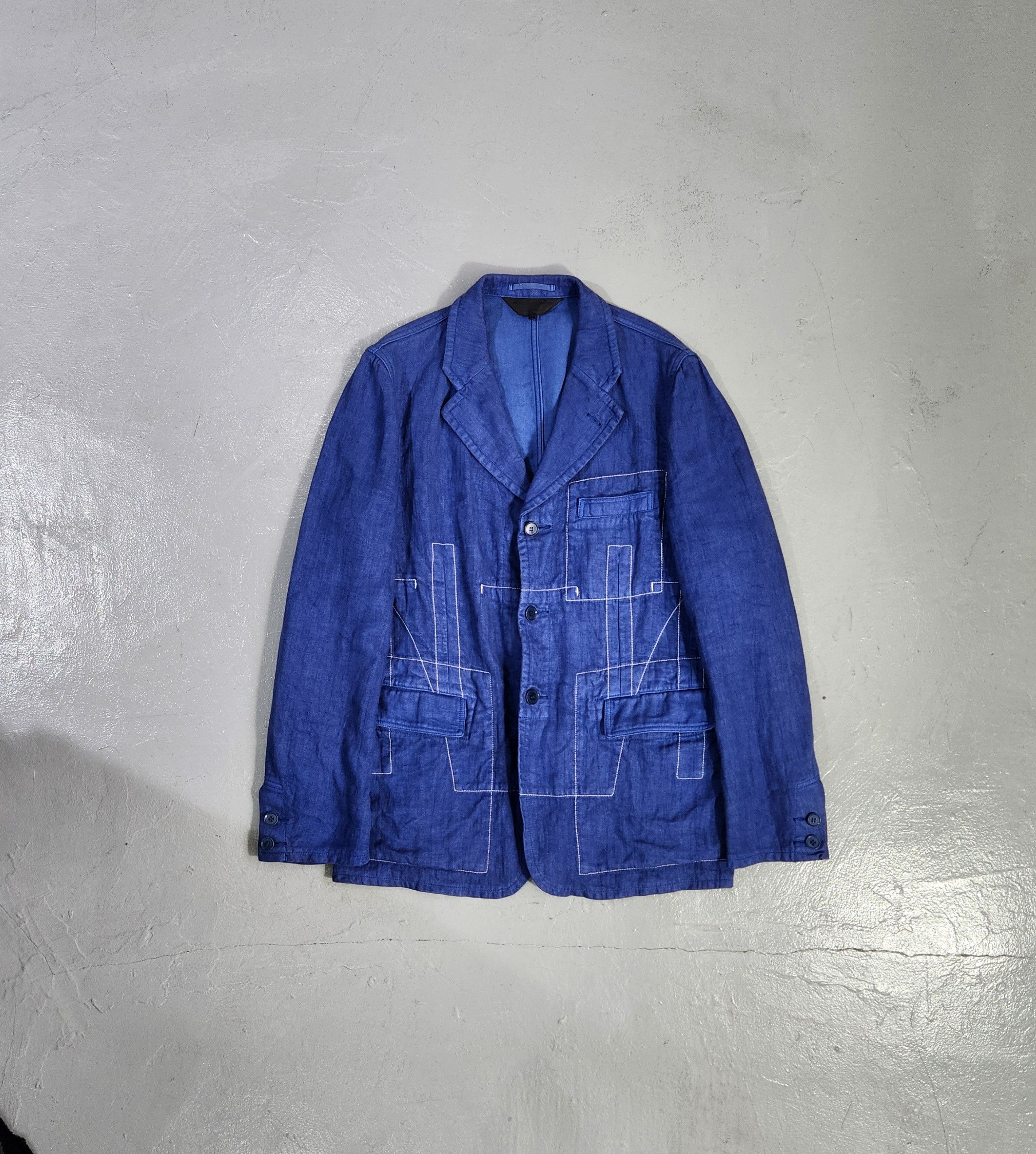 Comme des Garcons × Comme des Garcons Homme × Comme des Garcons Homme Plus Comme Des Garcons Homme Plus 2003 patchworks stiches blazer Size US M / EU 48-50 / 2 - 2 Thumbnail