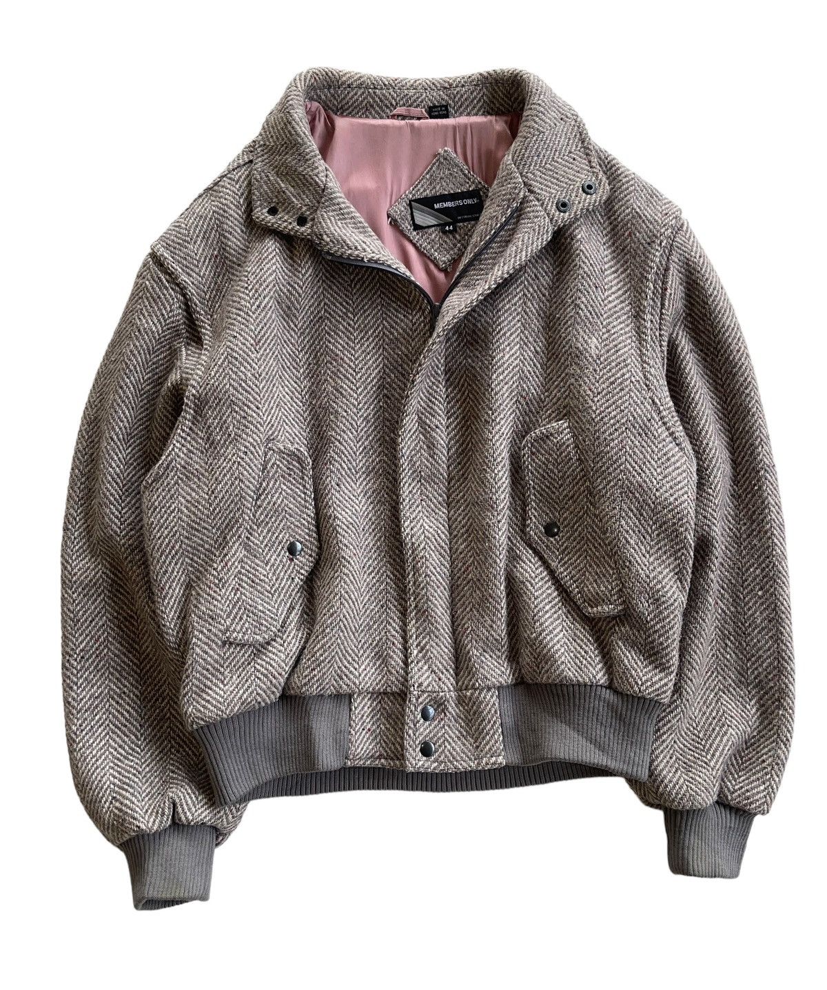 Members Only Vintage Members Only Europe Craft Wool Tweed Blouson Jacket Size US L / EU 52-54 / 3 - 4 Thumbnail