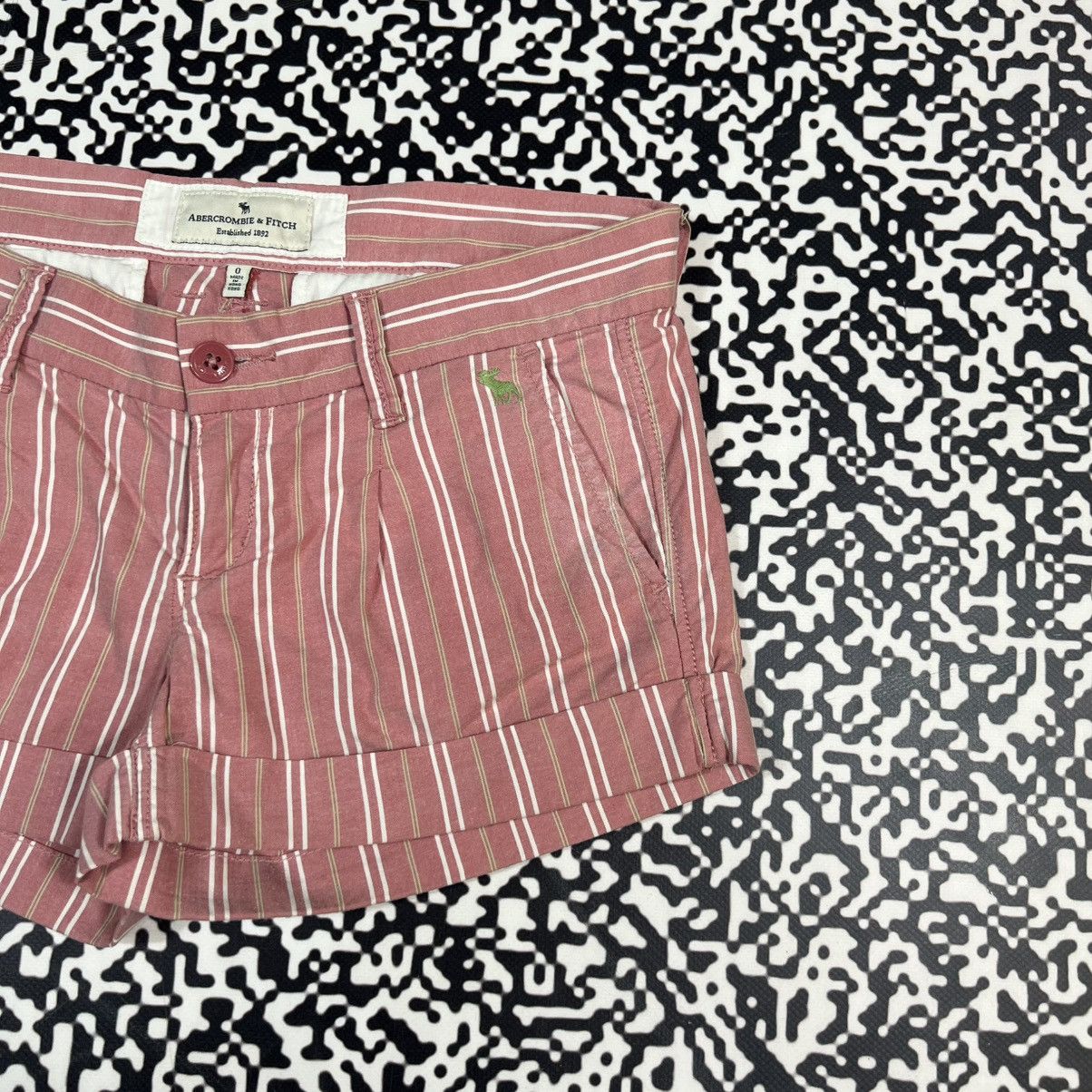 Abercrombie & Fitch Vintage Y2K Abercrombie Fitch Sexy Style Striped Mini Shorts Size 25" / US 0 / IT 36 - 8 Thumbnail