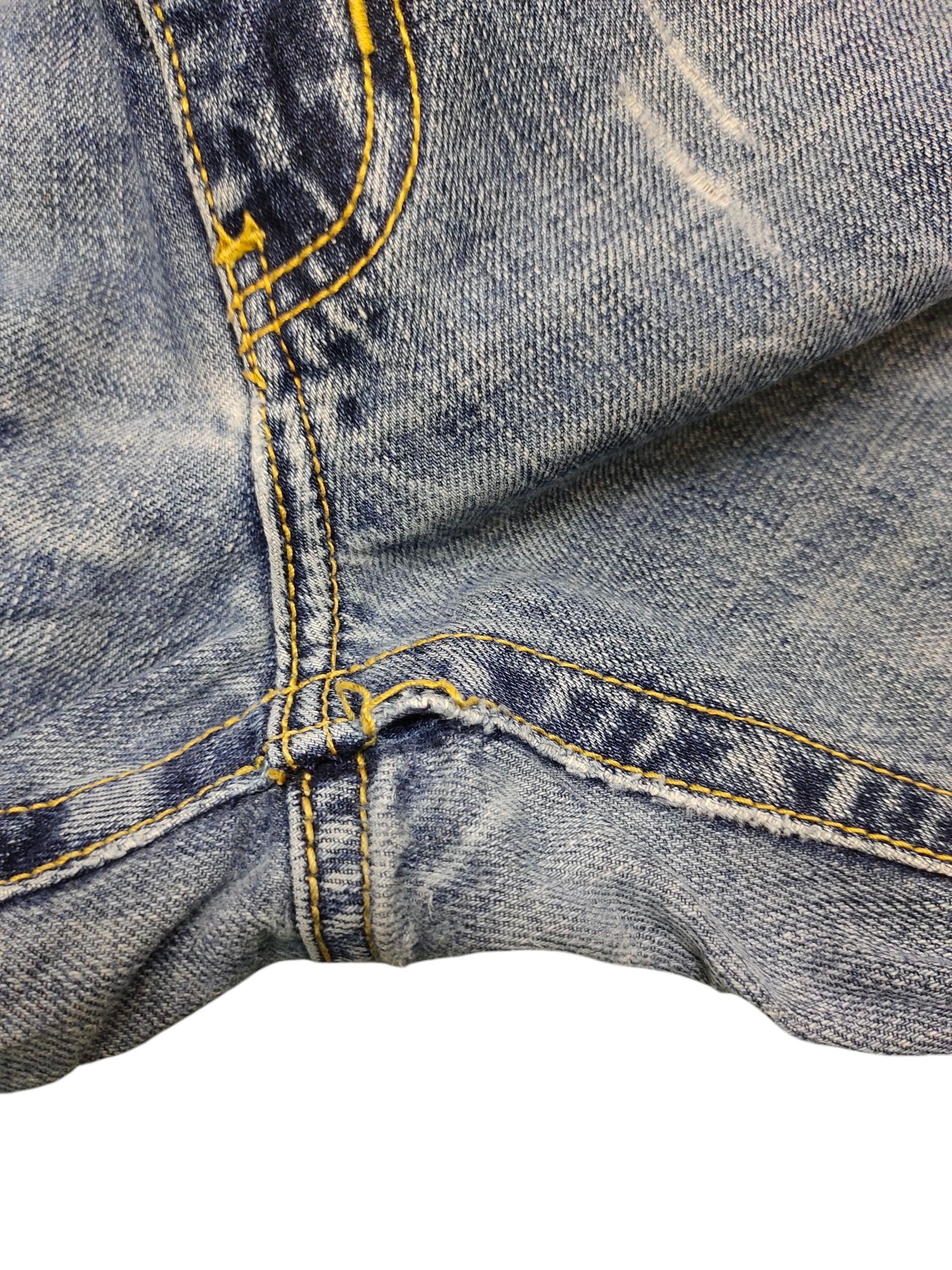 Artful Dodger Vintage Request Embroidered Distress Loose Denim Jeans Size US 34 / EU 50 - 13 Thumbnail