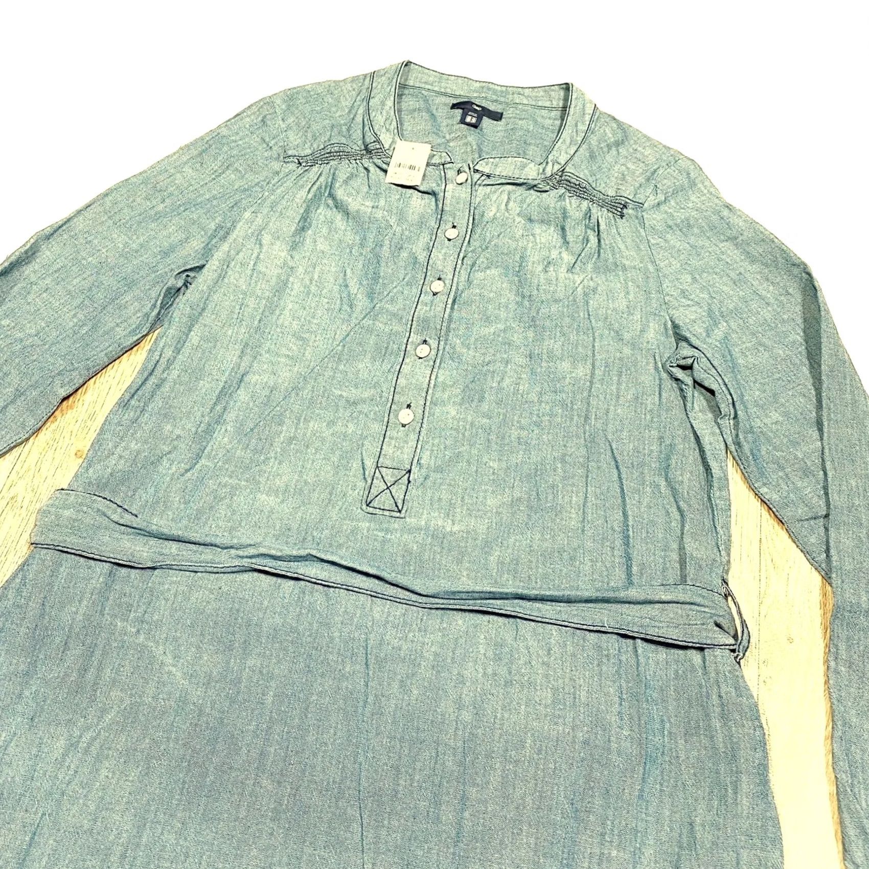 Gap Gap Marian Tunic Shirt Blue Chambrey Size UK 10 Womens BNWT Belted Long Sleeve Size L / US 10 / IT 46 - 3 Thumbnail