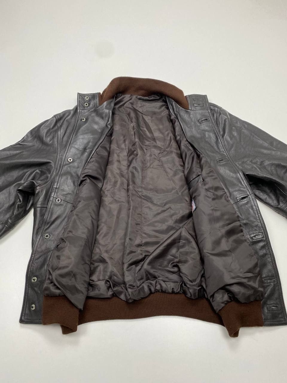 Vintage Lord Max Vintage Leather Bomber Jacket 80s Men XL Size US XL / EU 56 / 4 - 7 Thumbnail