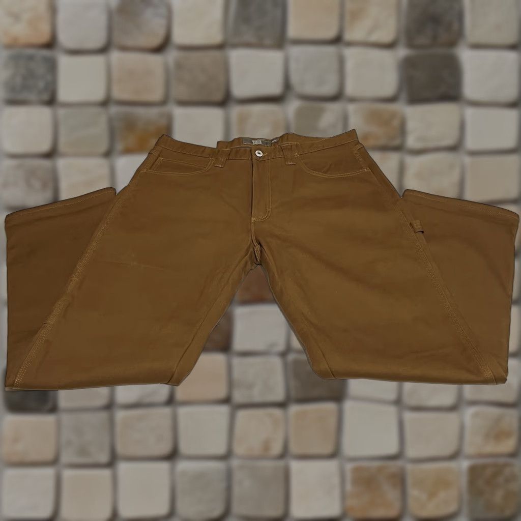 Vintage Berkley Jensen Carpenter Pants Men 38x32 Brown Fleece Lined NWT Casual Travel 5-Pocket Relaxed Straight Size US 38 / EU 54 - 1 Thumbnail