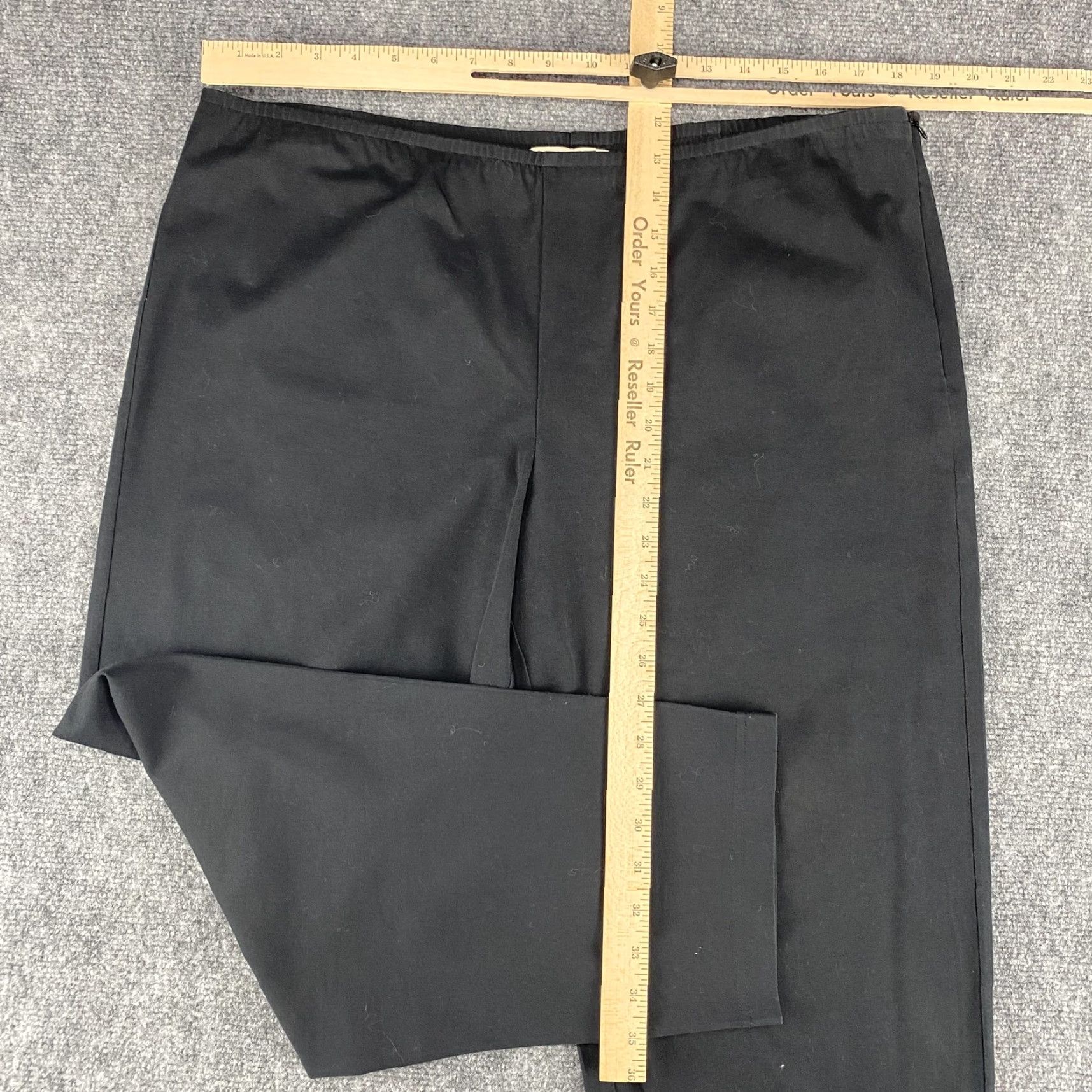Eileen Fisher Eileen Fisher Pants Womens Large Black Pull On Elastic Waist Tapered Ankle Slit Size 36" / US 14 / IT 50 - 3 Thumbnail