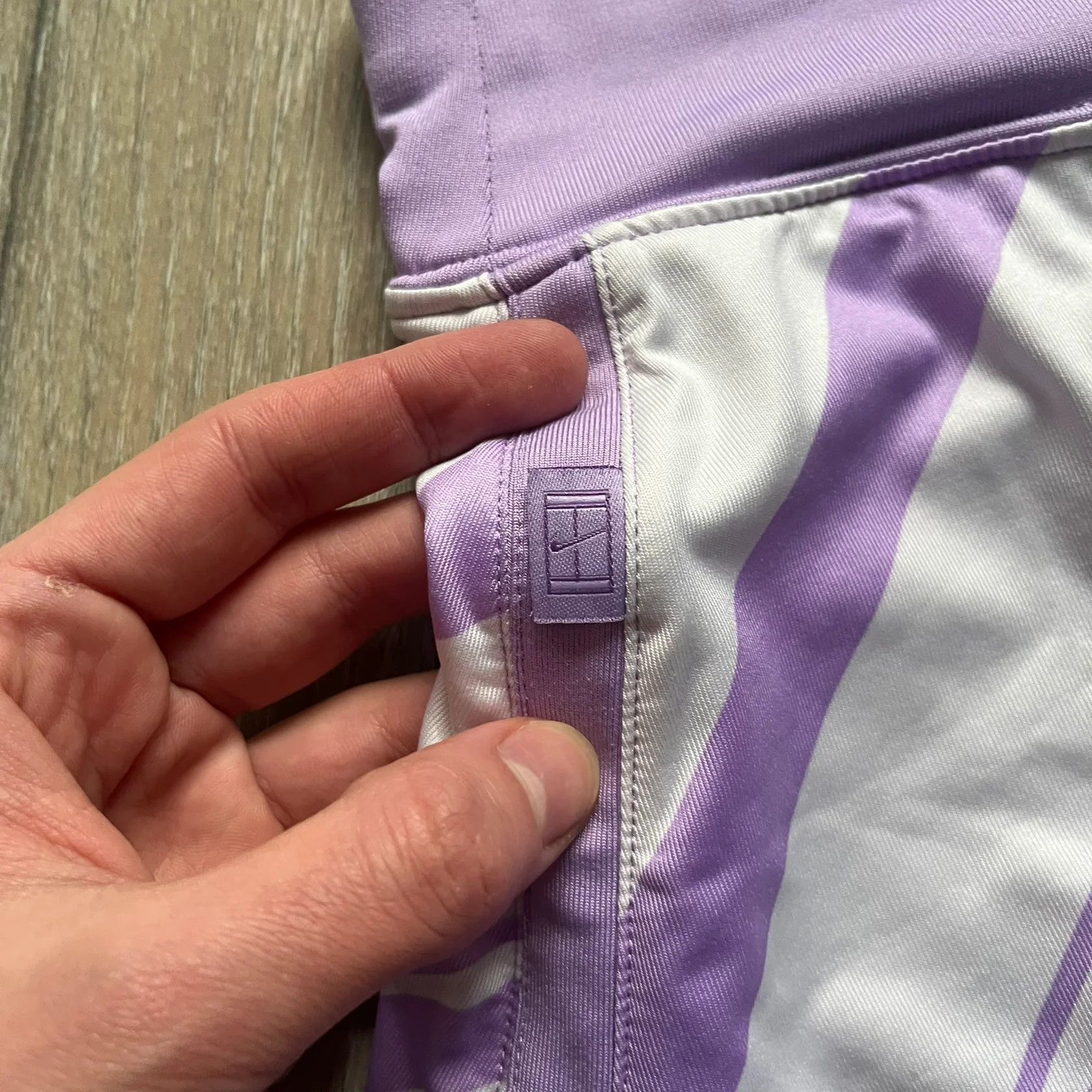 Nike Nike Dri-Fit Striped Lavender Tennis Skirt Size 25" / US 0 / IT 36 - 6 Thumbnail