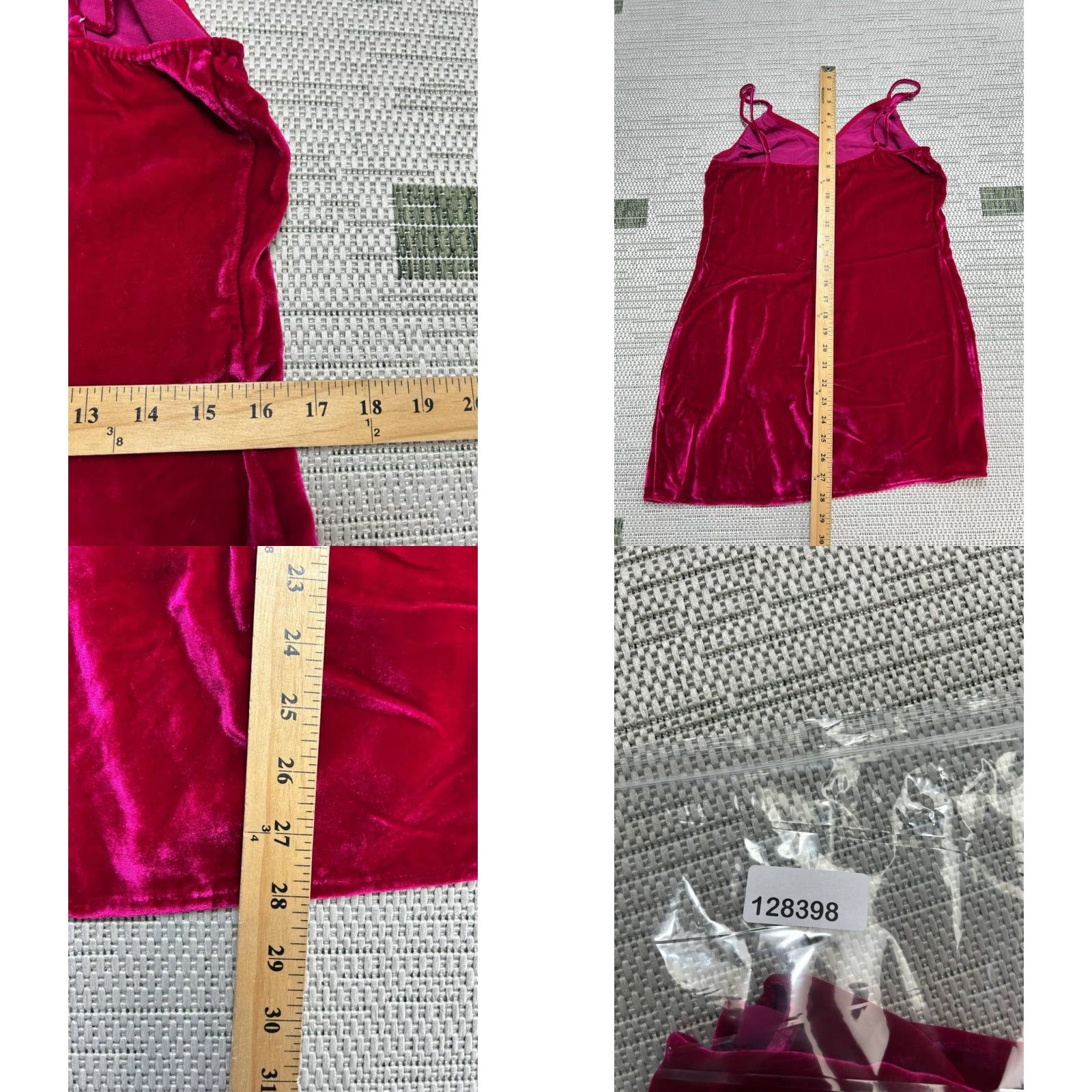 Reformation Reformation Dress Womens Small Red Velvet Bodycon Size S / US 4 / IT 40 - 8 Thumbnail