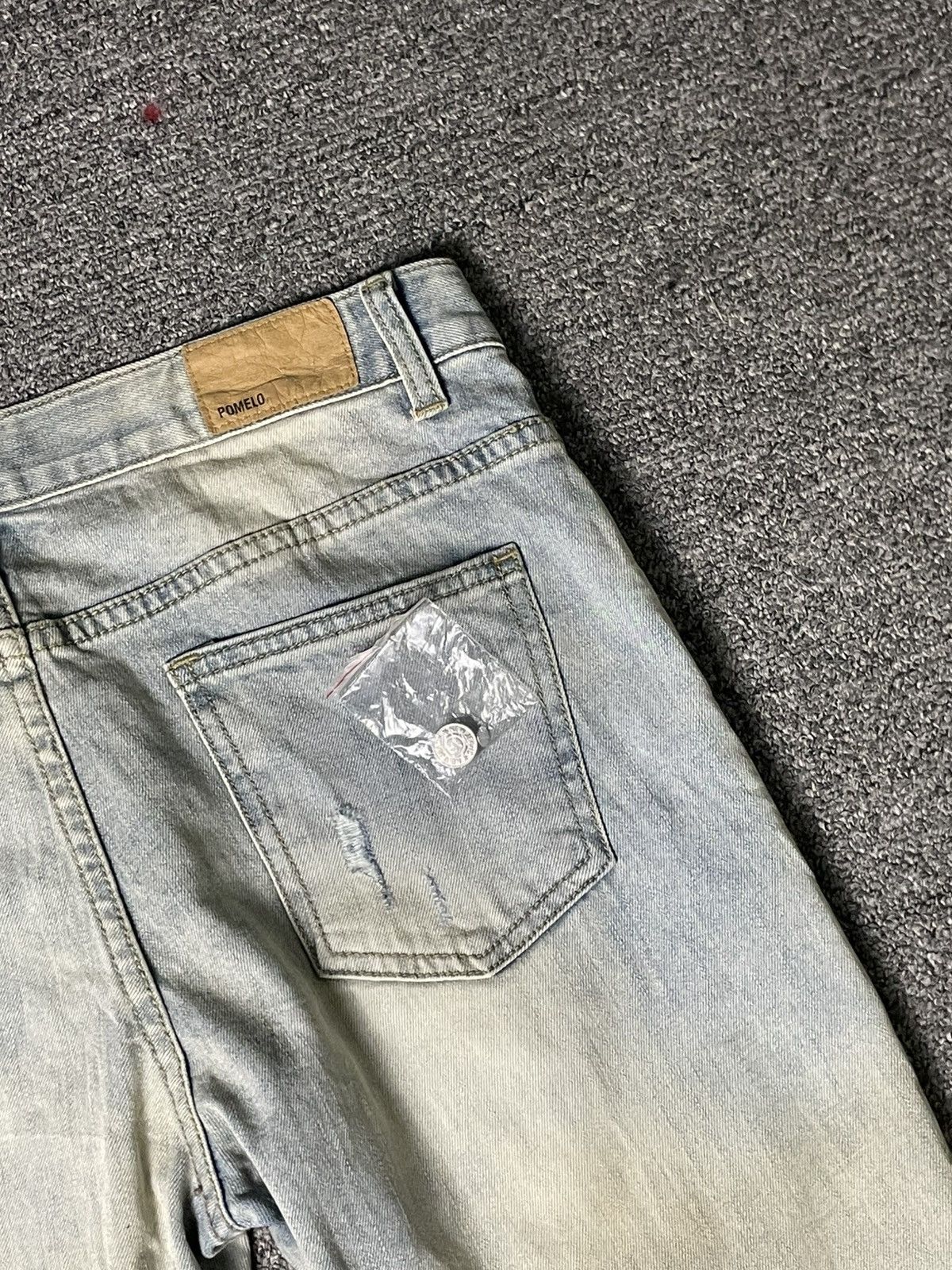 Japanese Brand × Vintage POMELO Brand Skinny Ripped Jeans (84) Size US 32 / EU 48 - 11 Thumbnail