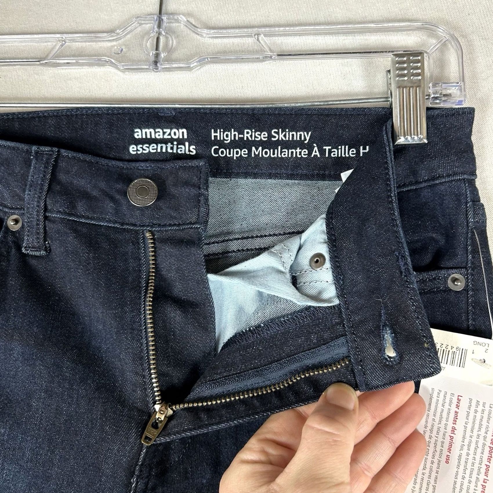 Essentials Amazon Essentials Jeans Womens 2 High Rise Skinny Dark Wash Denim NWT 31 in Inseam Mens? Size 26" / US 2 / IT 38 - 6 Thumbnail