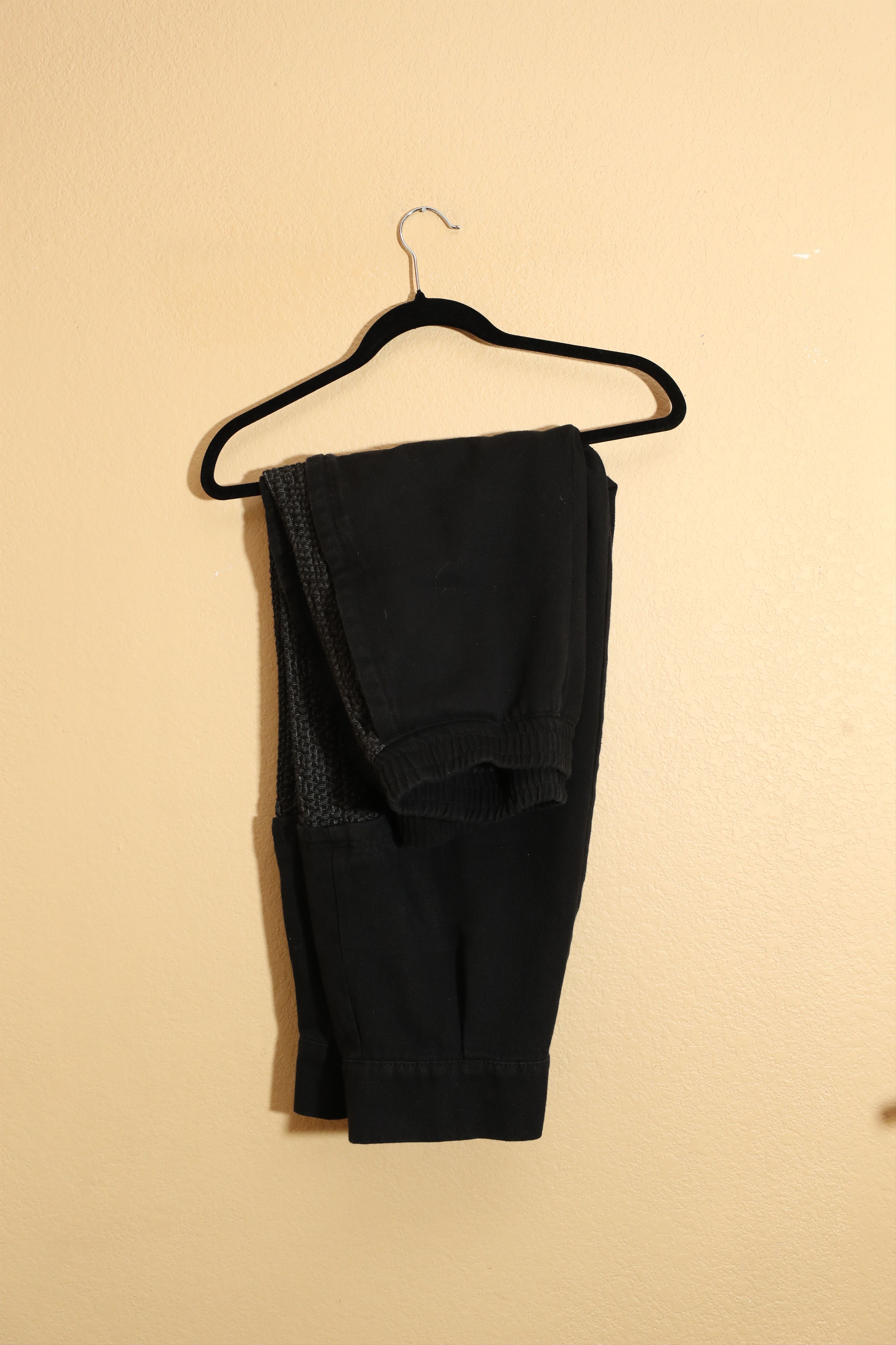 Vintage Black Side Pattern Sweatpants (L) Size US 34 / EU 50 - 1 Thumbnail