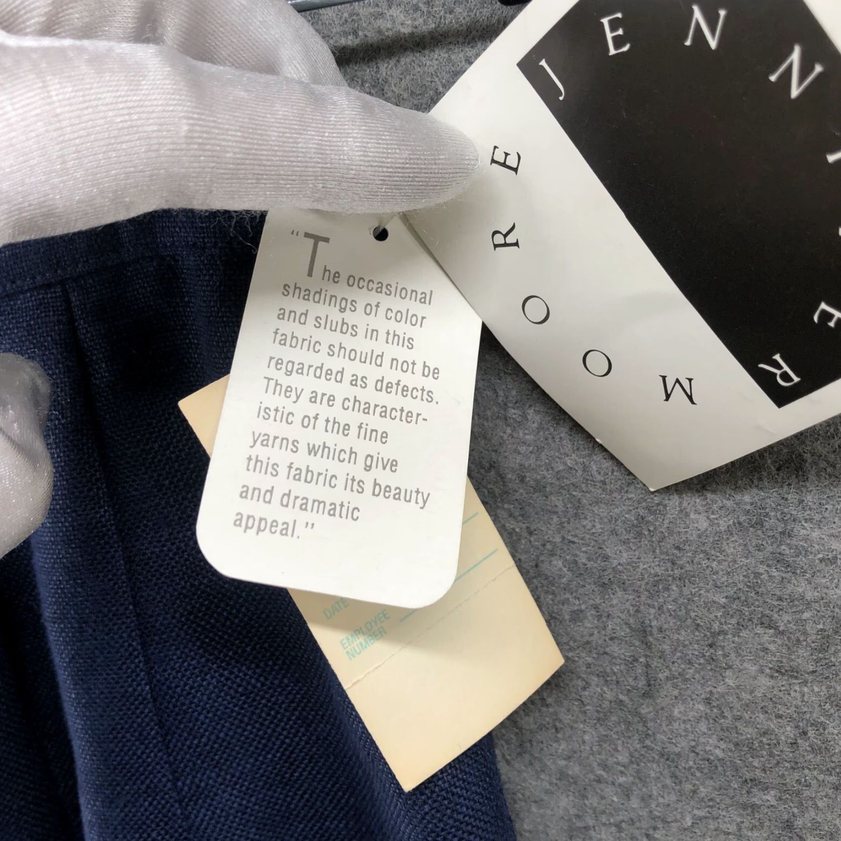 MooRER NWT Jennifer Moore Skirt Linen Pencil 100% Size 10 Blue Lined Career Women's Knee Length Size 32" / US 10 / IT 46 - 6 Thumbnail