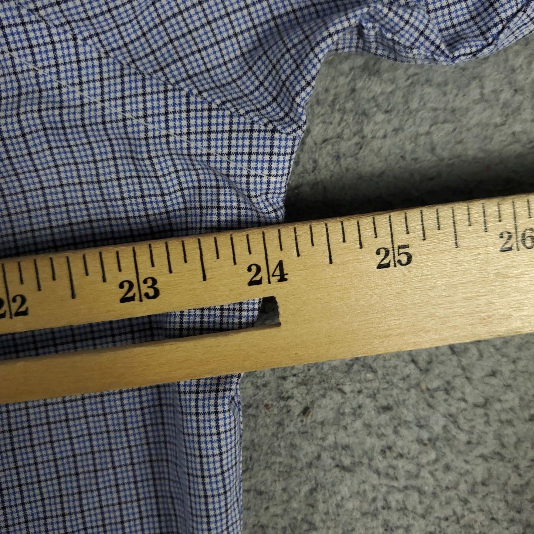 Ralph Lauren VINTAGE Ralph Lauren Dress Shirt Mens 16 Blue Check Long Sleeve Classic Fit Non-Iron Size 42R - 5 Thumbnail