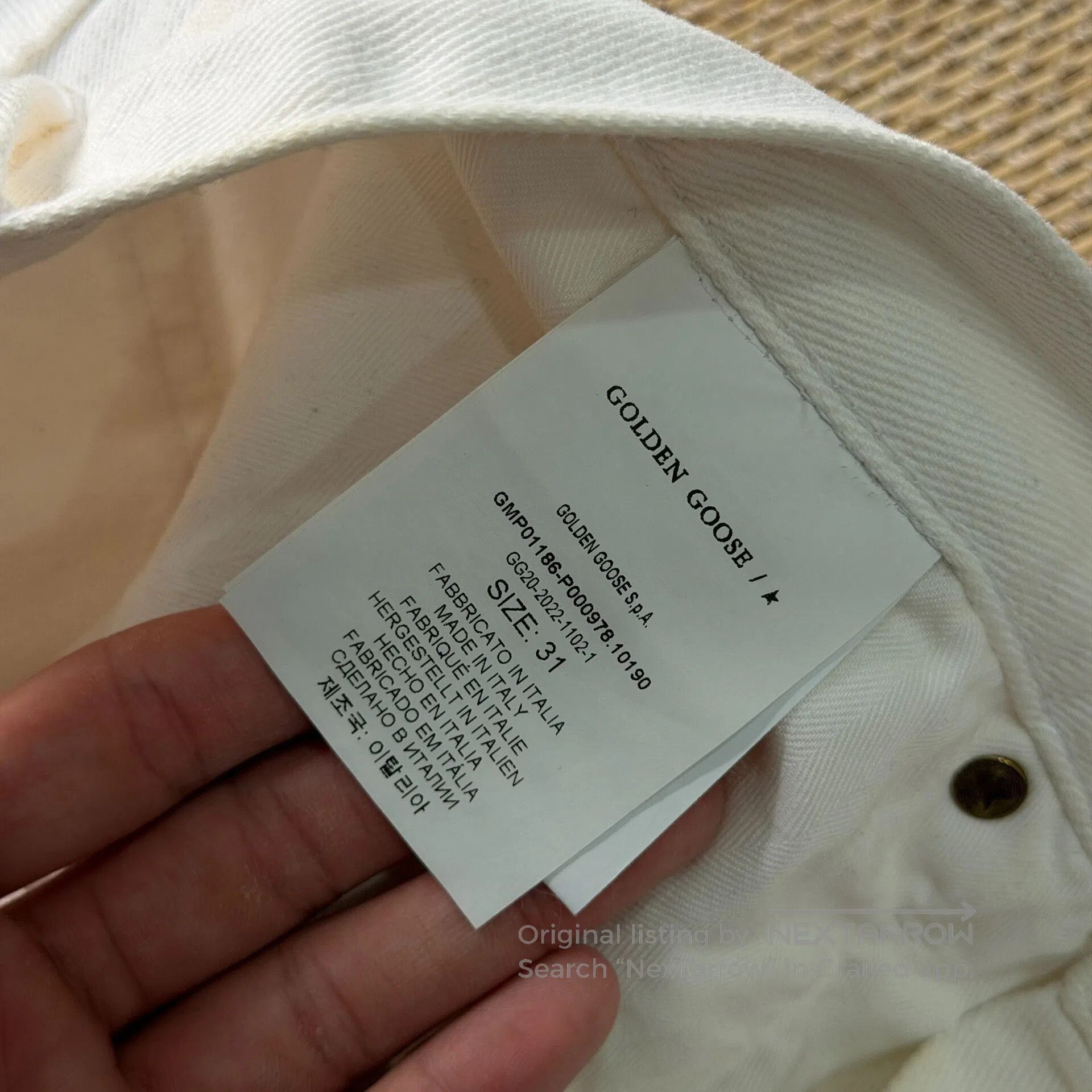 Golden Goose Golden Goose White Distressed Denim Pants. Size US 31 - 5 Thumbnail
