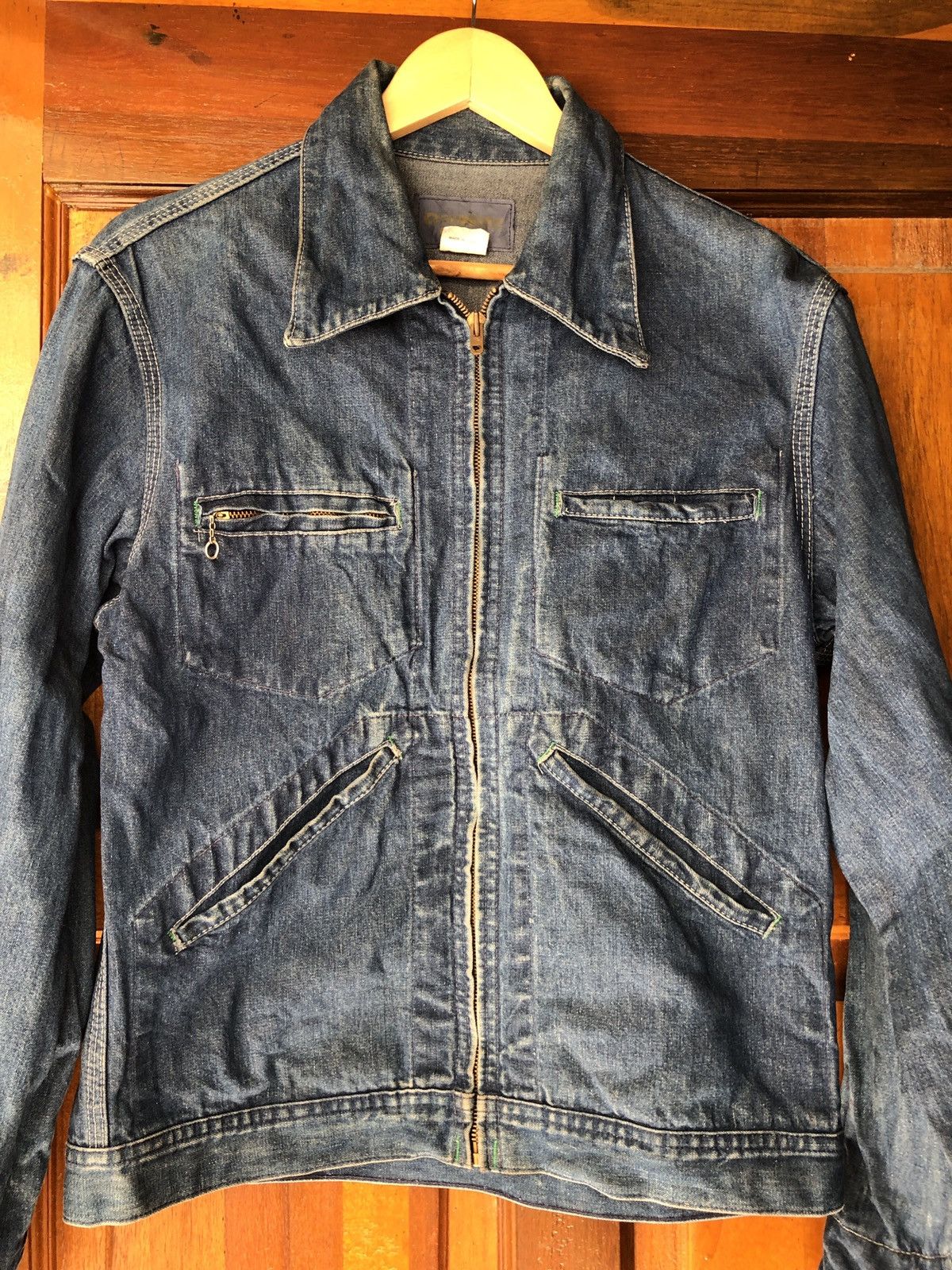 Oshkosh × Vintage VINTAGE OSHKOSH WORK DENIM JACKET IDEAL ZIPPER Size US M / EU 48-50 / 2 - 2 Thumbnail