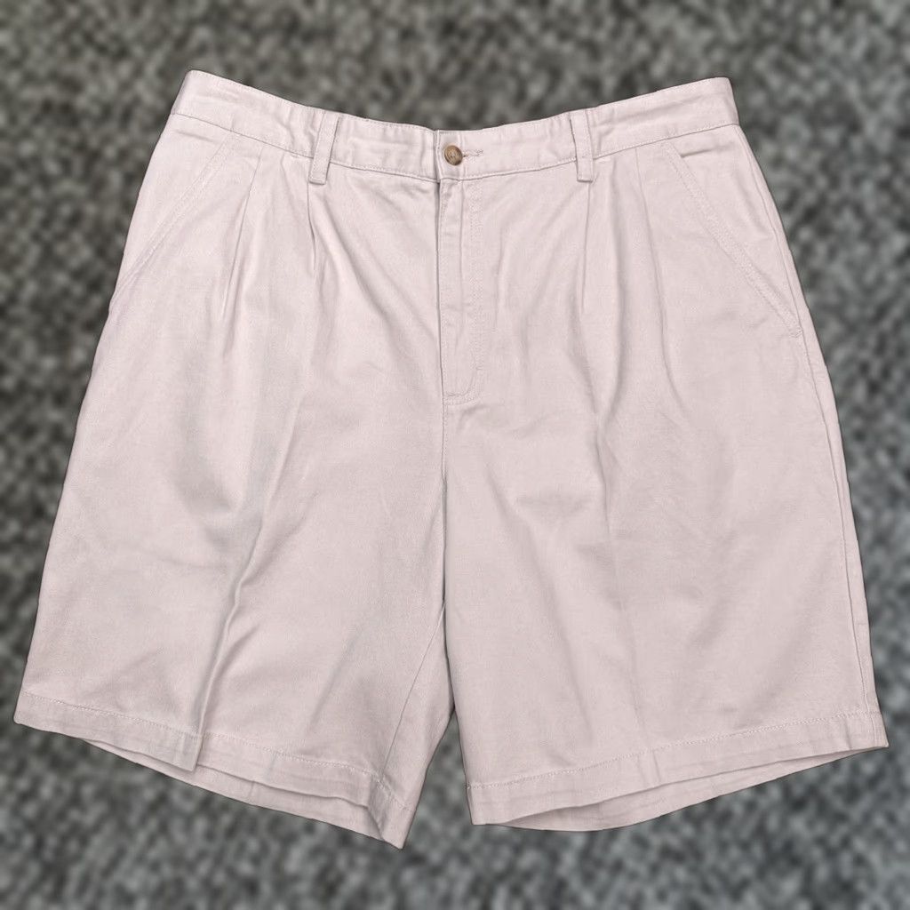 Vintage Covington Covington Pleated Front Shorts Mens 36 Beige High Rise New Long Size US 36 / EU 52 - 1 Thumbnail