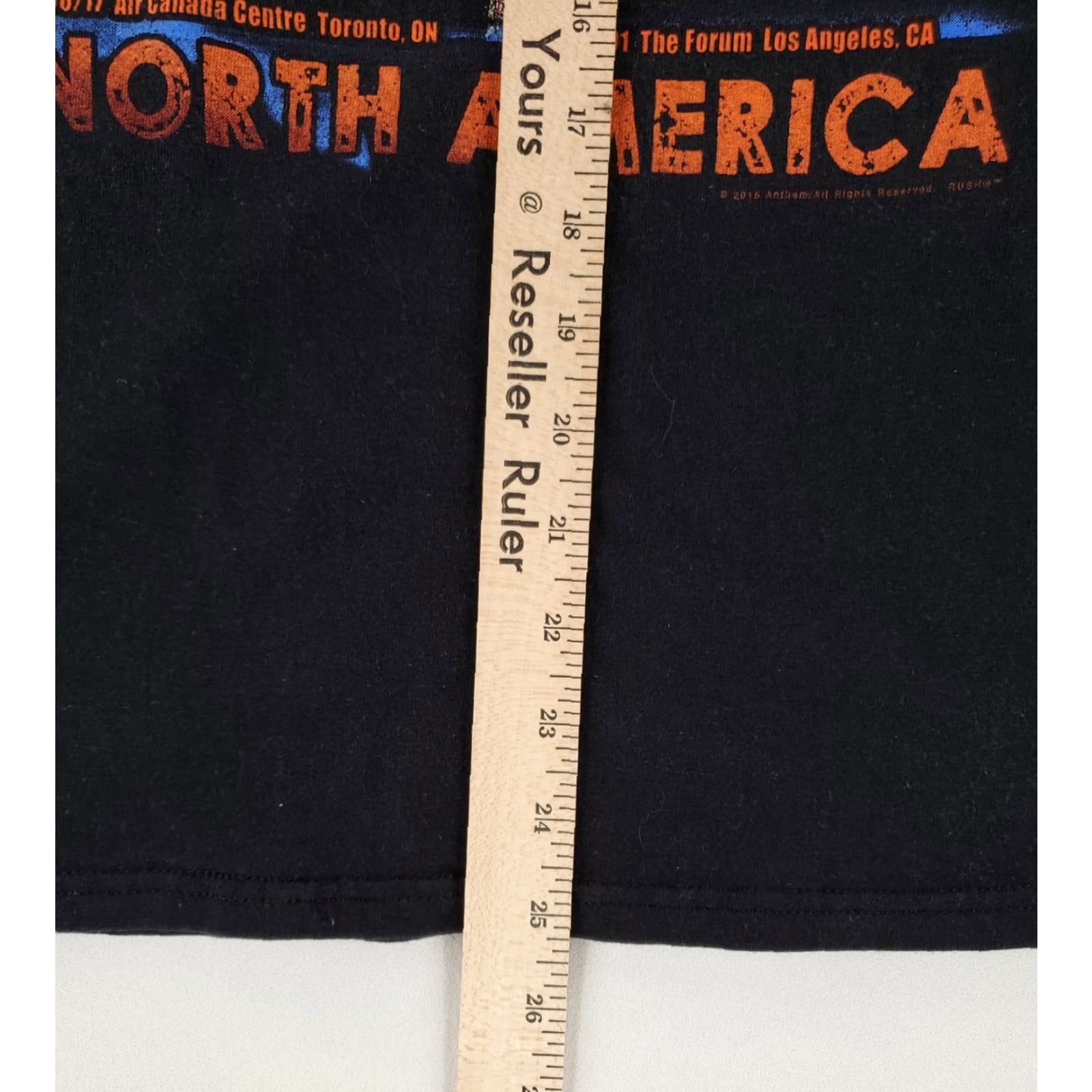 Gildan RUSH 2015 40th Anniversary Concert Tour T Shirt Black Short Sleeve Mens S Men Shirt Size US S / EU 44-46 / 1 - 7 Thumbnail