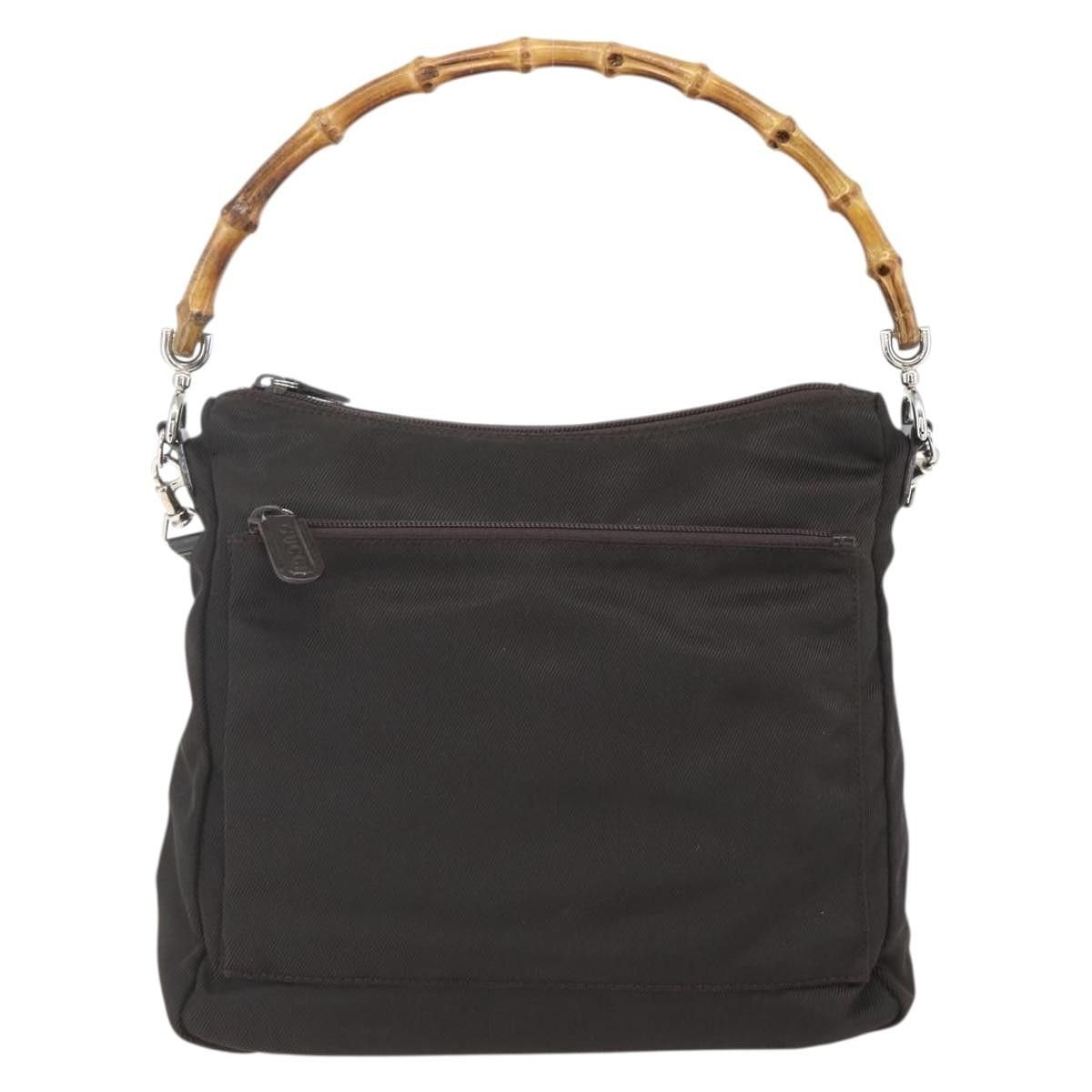 Gucci Gucci Vintage Bamboo Shoulder Bag Nylon Size ONE SIZE - 1 Thumbnail