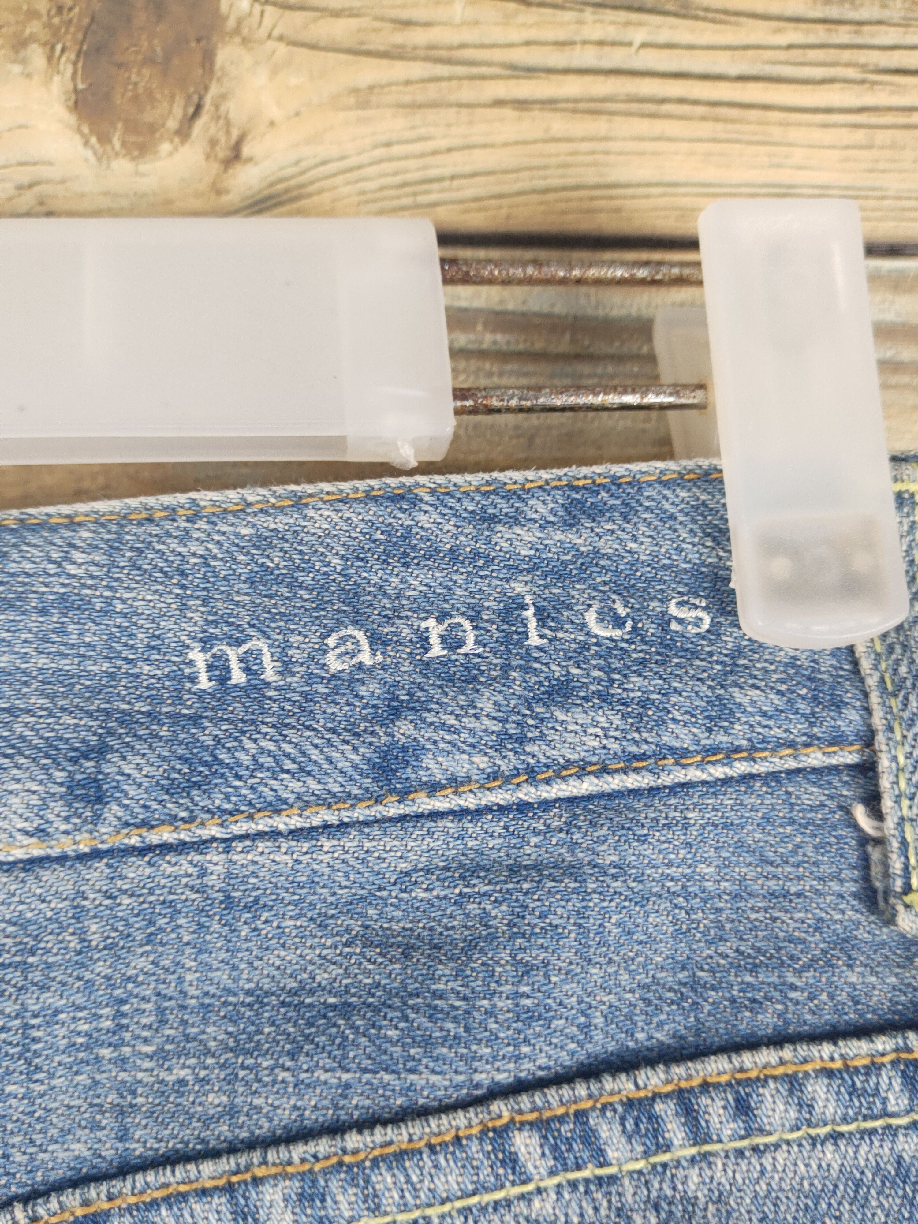 Japanese Brand D Manics made in japan Blue Distressed Ripped Jeans#W1615 Size US 27 - 10 Thumbnail
