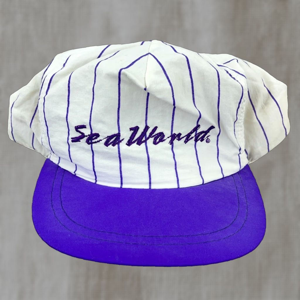 Vintage VINTAGE Sea World Snapback Hat Cap Adjustable Cotton Nylon 90s Y2K Beach Casual Mens Size ONE SIZE - 1 Thumbnail