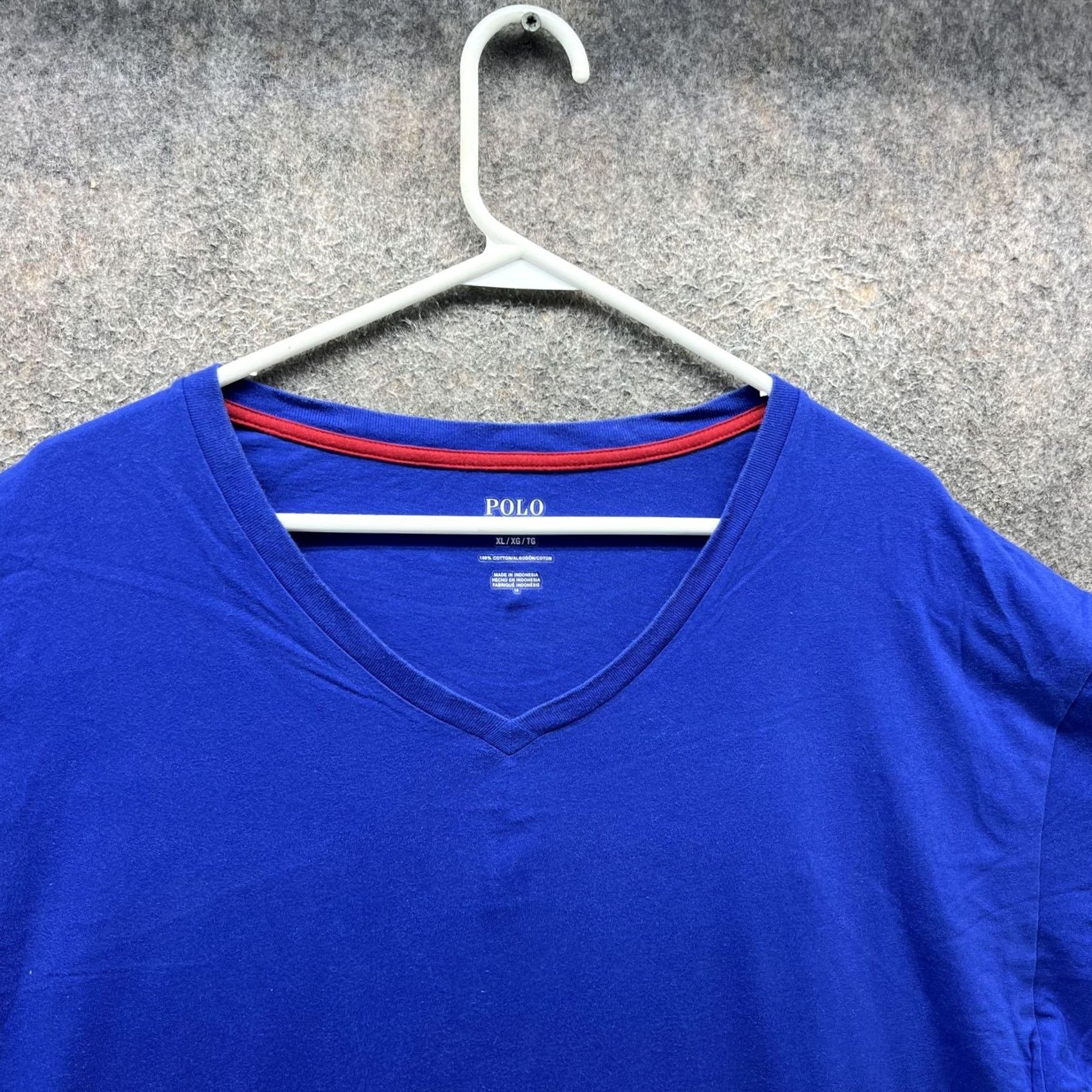Polo Ralph Lauren Polo Ralph Lauren Shirt Mens XL Blue V-Neck 100% Cotton Casual Tee T-Shirt Size US XL / EU 56 / 4 - 6 Thumbnail