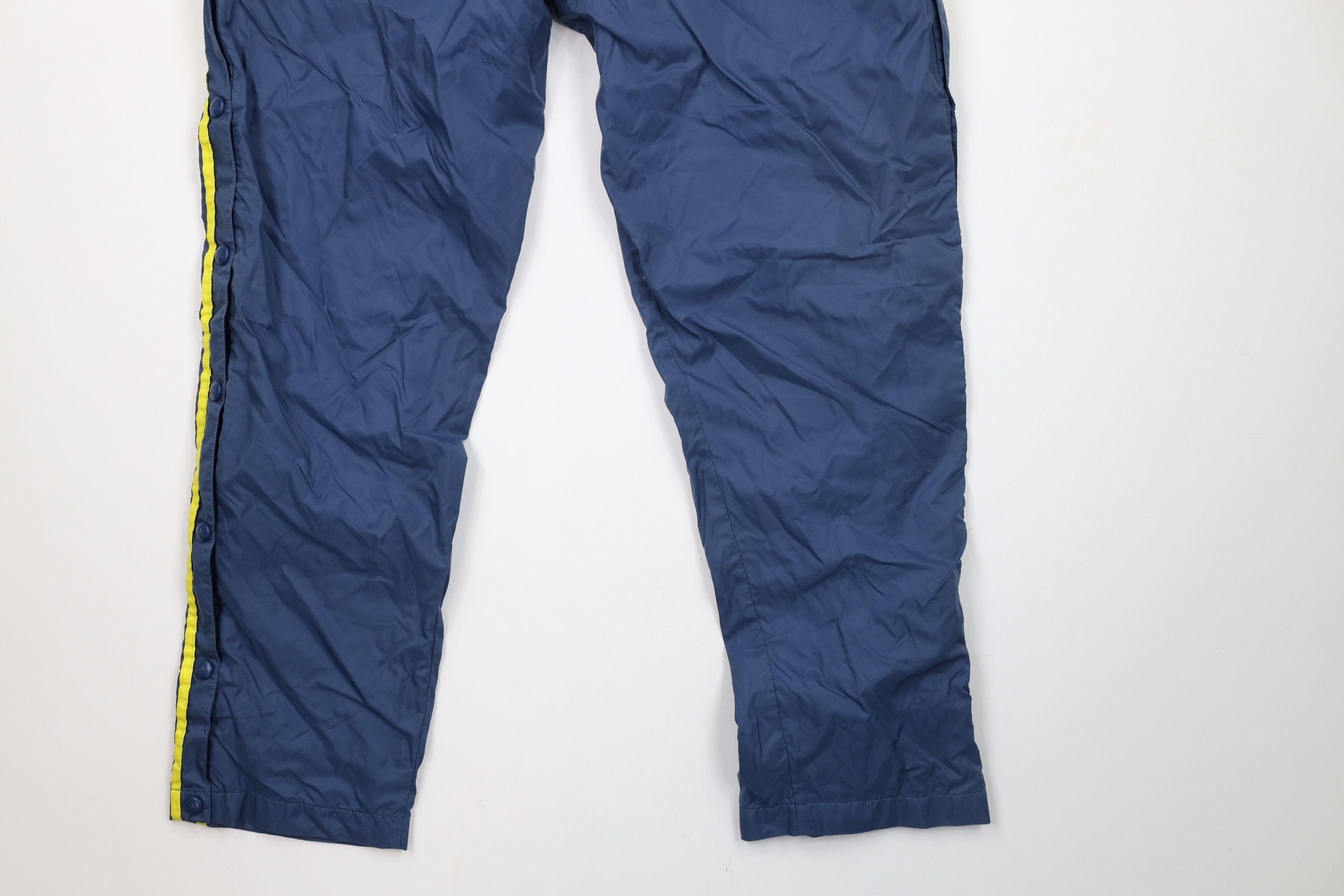 Adidas × Vintage Vintage 90s Adidas Spell Out Lined Tearaway Pants Blue Size US 34 / EU 50 - 13 Thumbnail